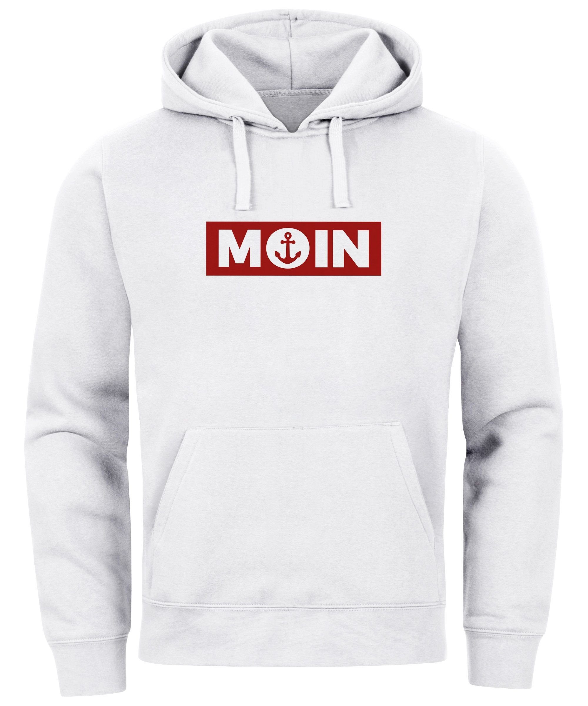 Neverless Hoodie Hoodie Herren Moin norddeutsch Morgen Anker Kapuzen-Pullov günstig online kaufen