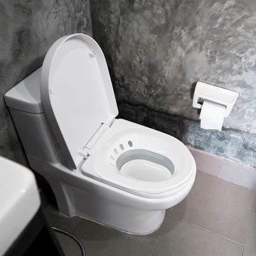 relaxdays WC-Sitz Faltbares Sitzbad für die Toilette