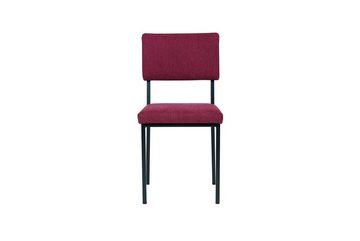 kundler home 4-Fußstuhl Stuhl mit Gestell Metall Schwarz (Set, 2 Stühle) gepolstert, 2er Set, Gestell aus Metall