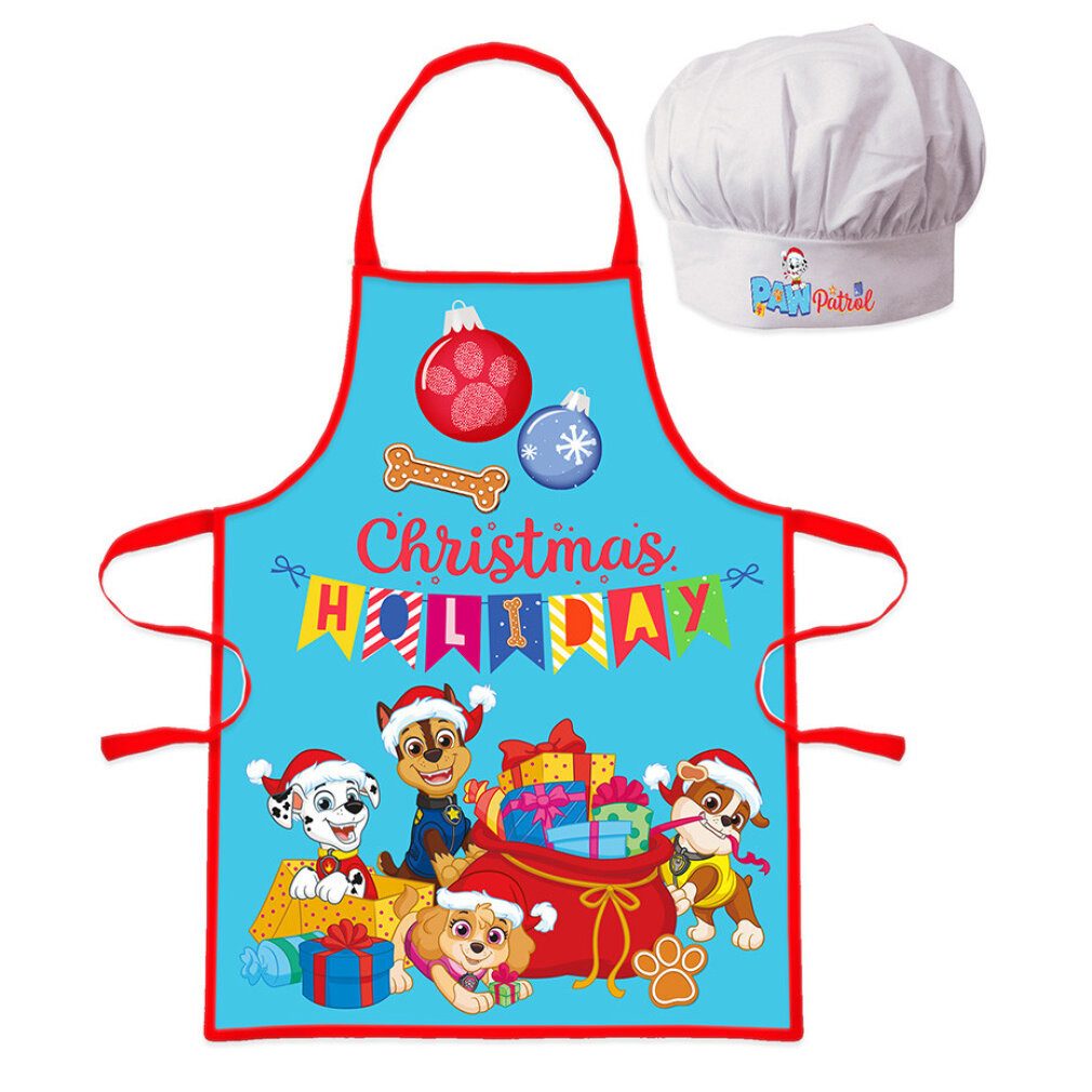 Kids Euroswan Kochschürze Paw Patrol Holiday Kinder Weihnachts-Schürze 2-teiliges Set