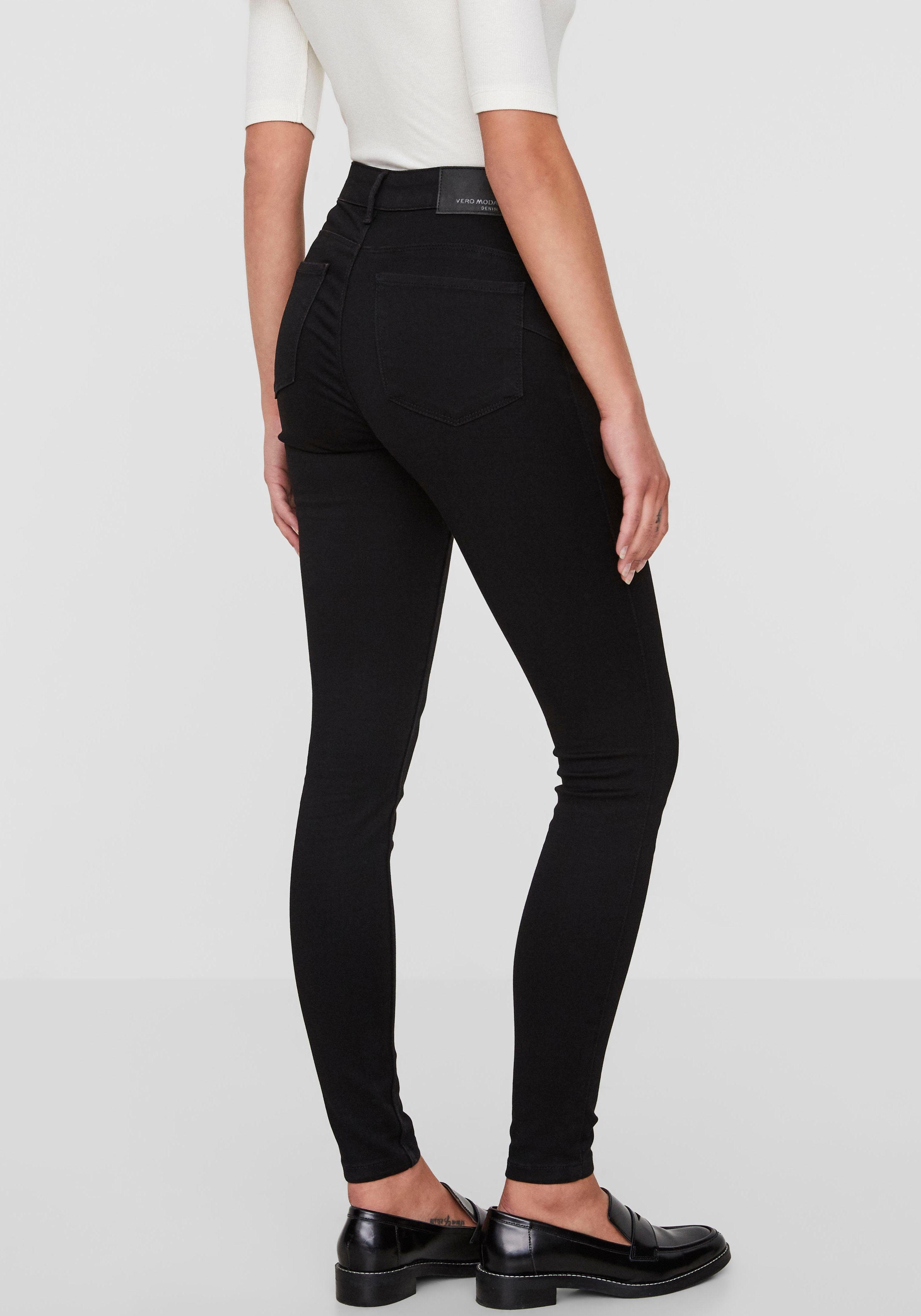 Moda Stretch-Jeans VMSEVEN black UP Vero SHAPE