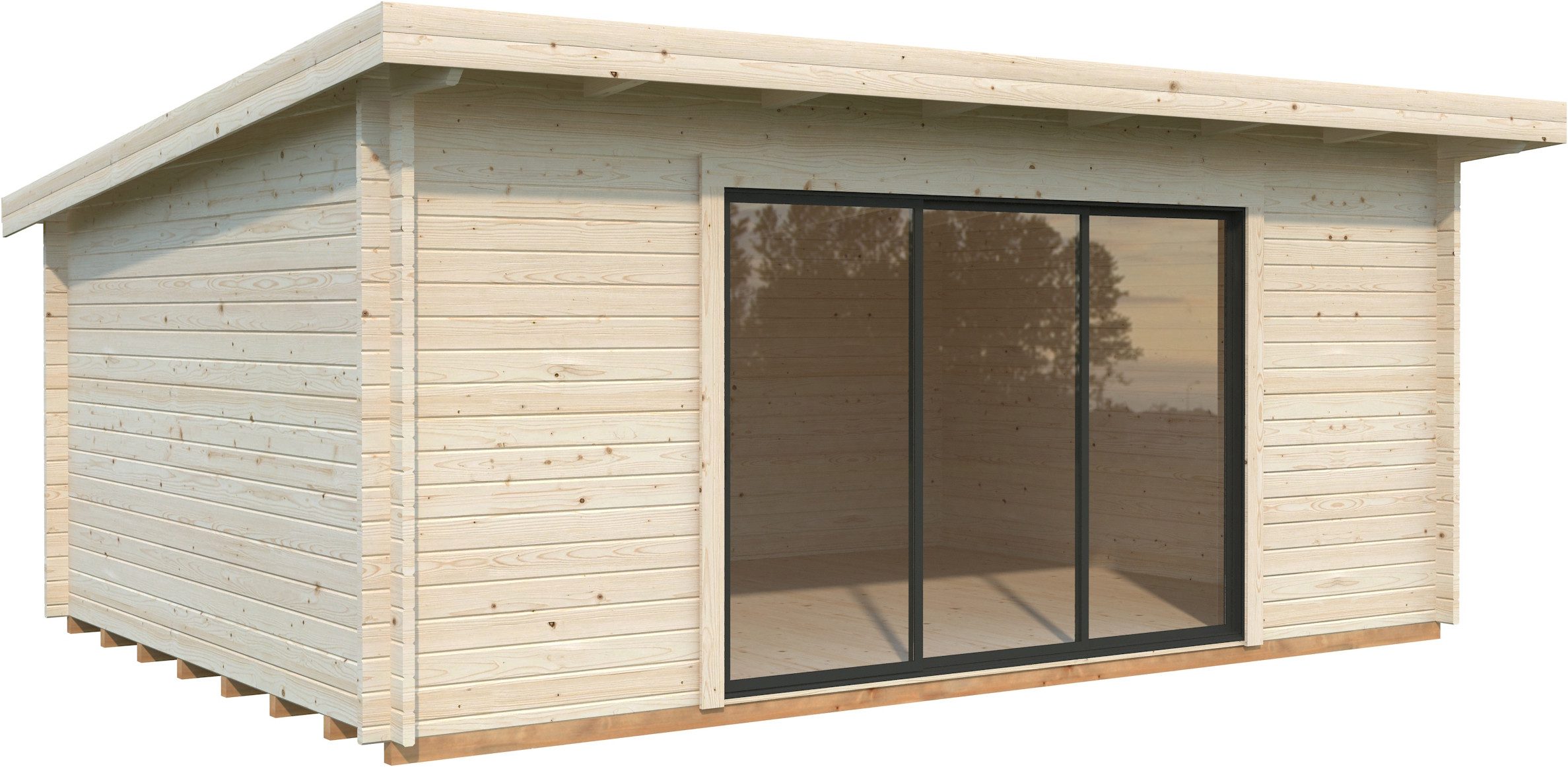 Palmako Gartenhaus Lea 19,4 m², Slide, BxT: 578x451 cm