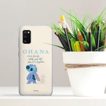 DeinDesign Handyhülle Lilo & Stitch Offizielles Lizenzprodukt Disney Ohana Stitch, Samsung Galaxy A41 Silikon Hülle Bumper Case Handy Schutzhülle