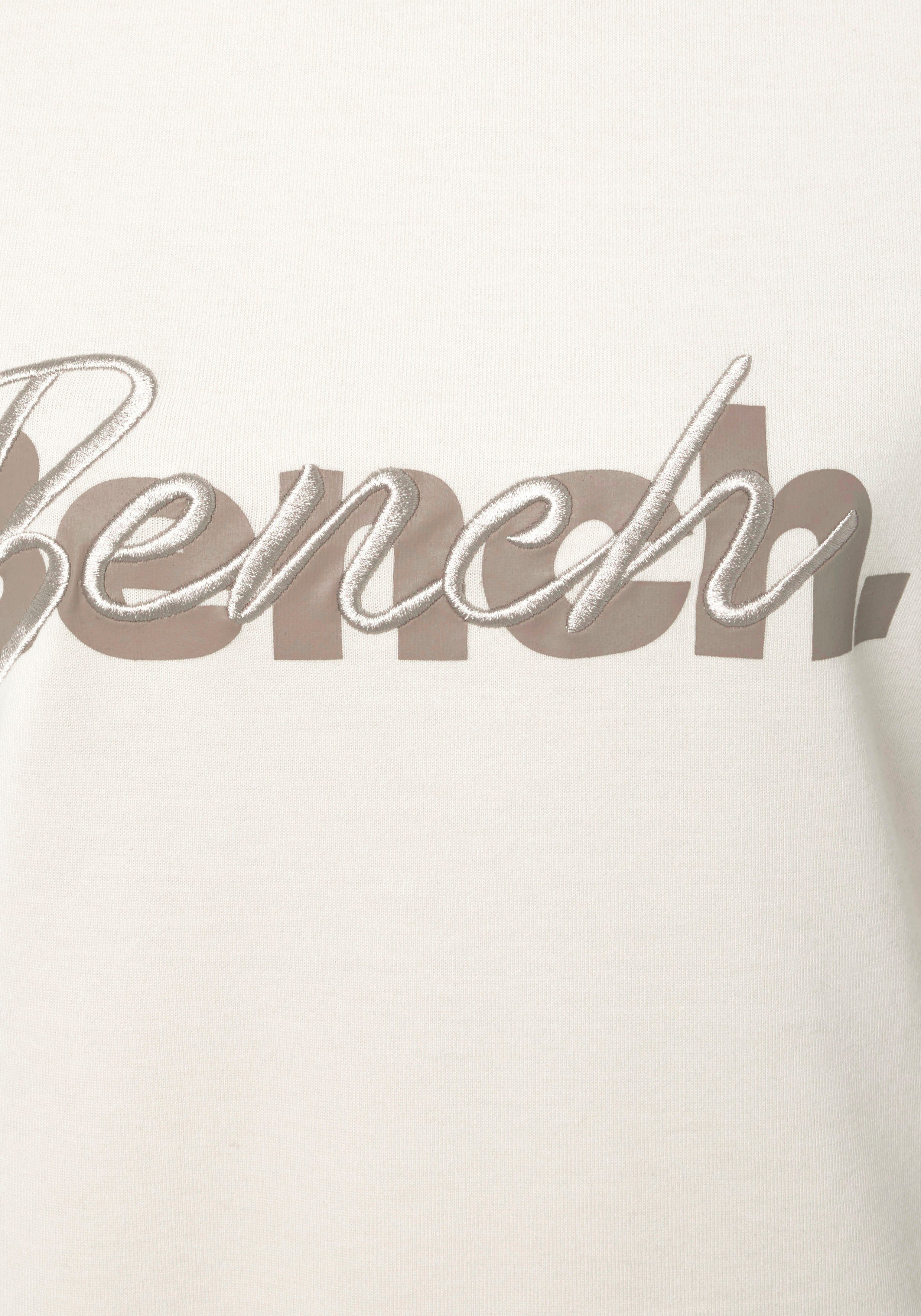 Bench. Loungewear Sweatshirt mit Logodruck und Stickerei, Loungewear