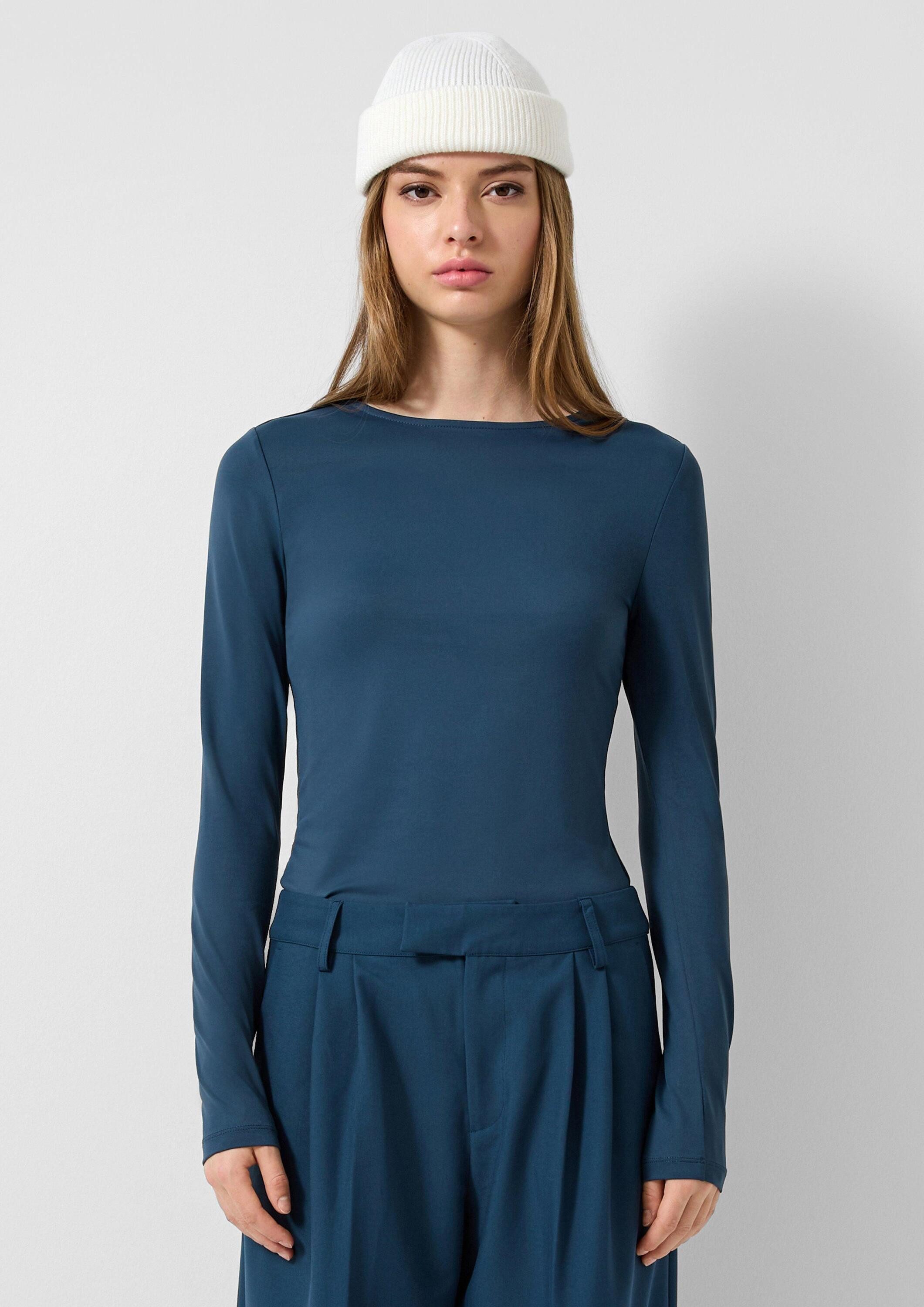 QS Langarmshirt T-Shirt Polyamidshirt günstig online kaufen