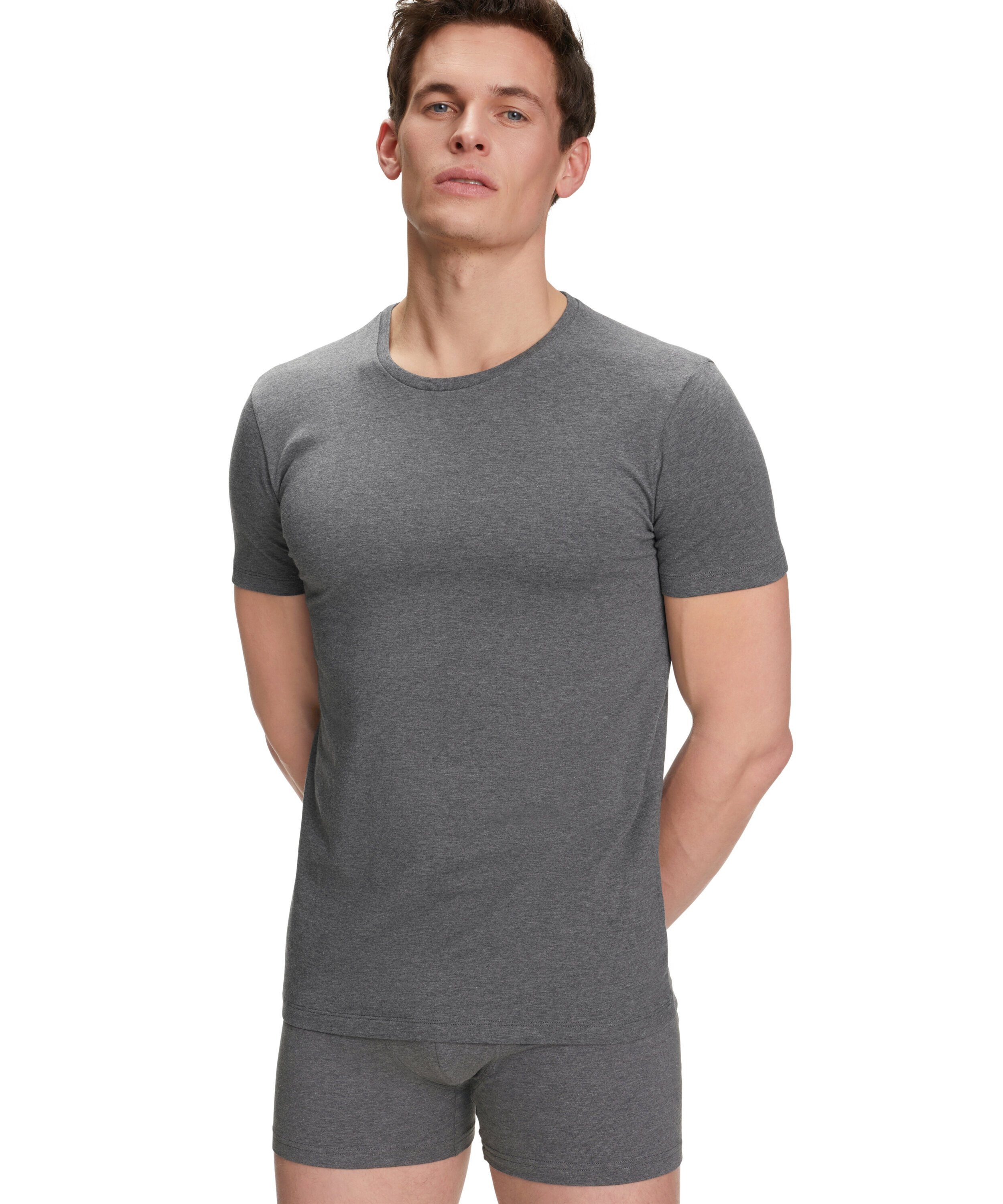 FALKE Unterziehshirt 2-Pack (2-St) Softe Baumwolle mit Elasthan dark grey -heather (3278) | Unterhemden