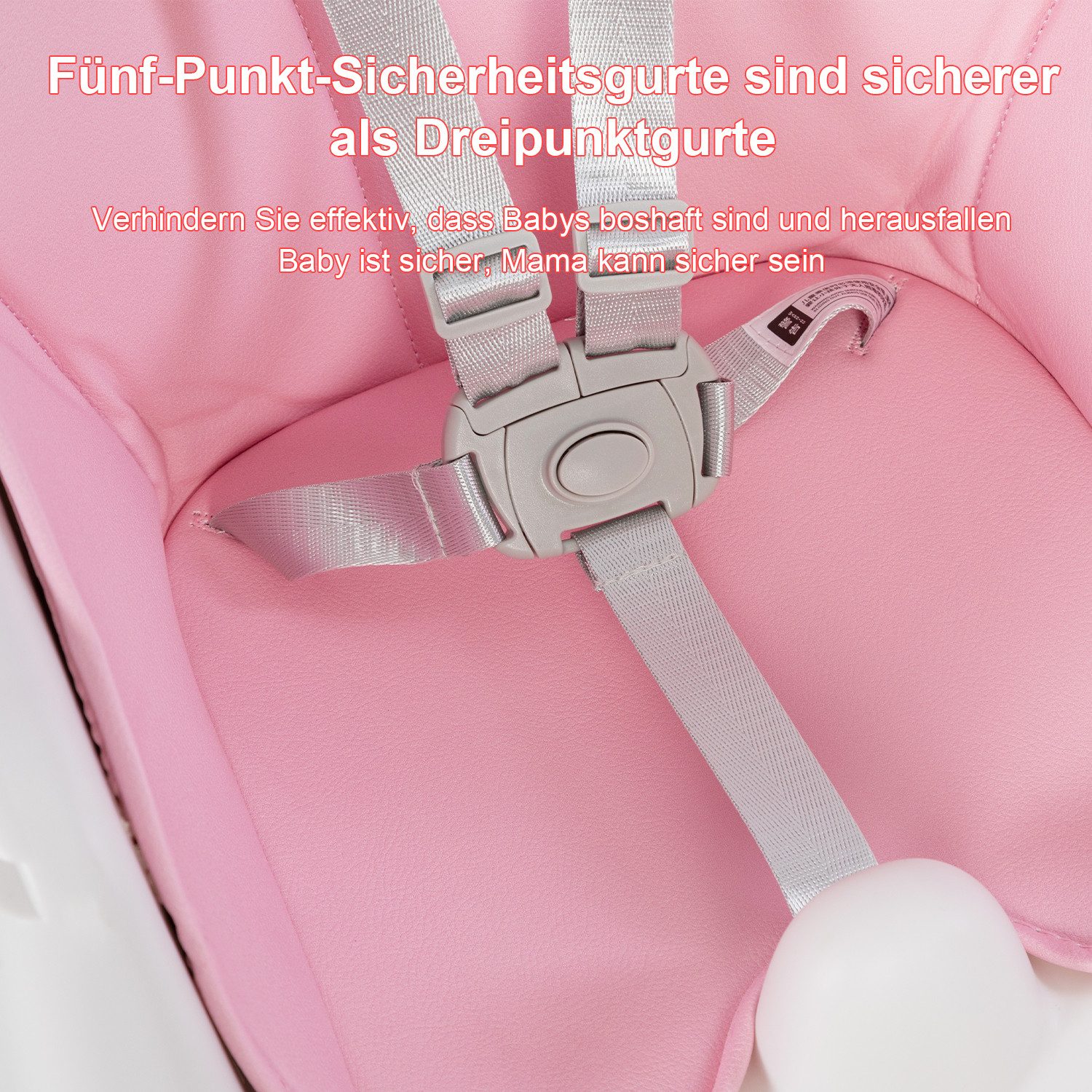 IKIDO Kinderklappstuhl Baby-Klapphochstuhl mit doppeltem Tablett günstig online kaufen