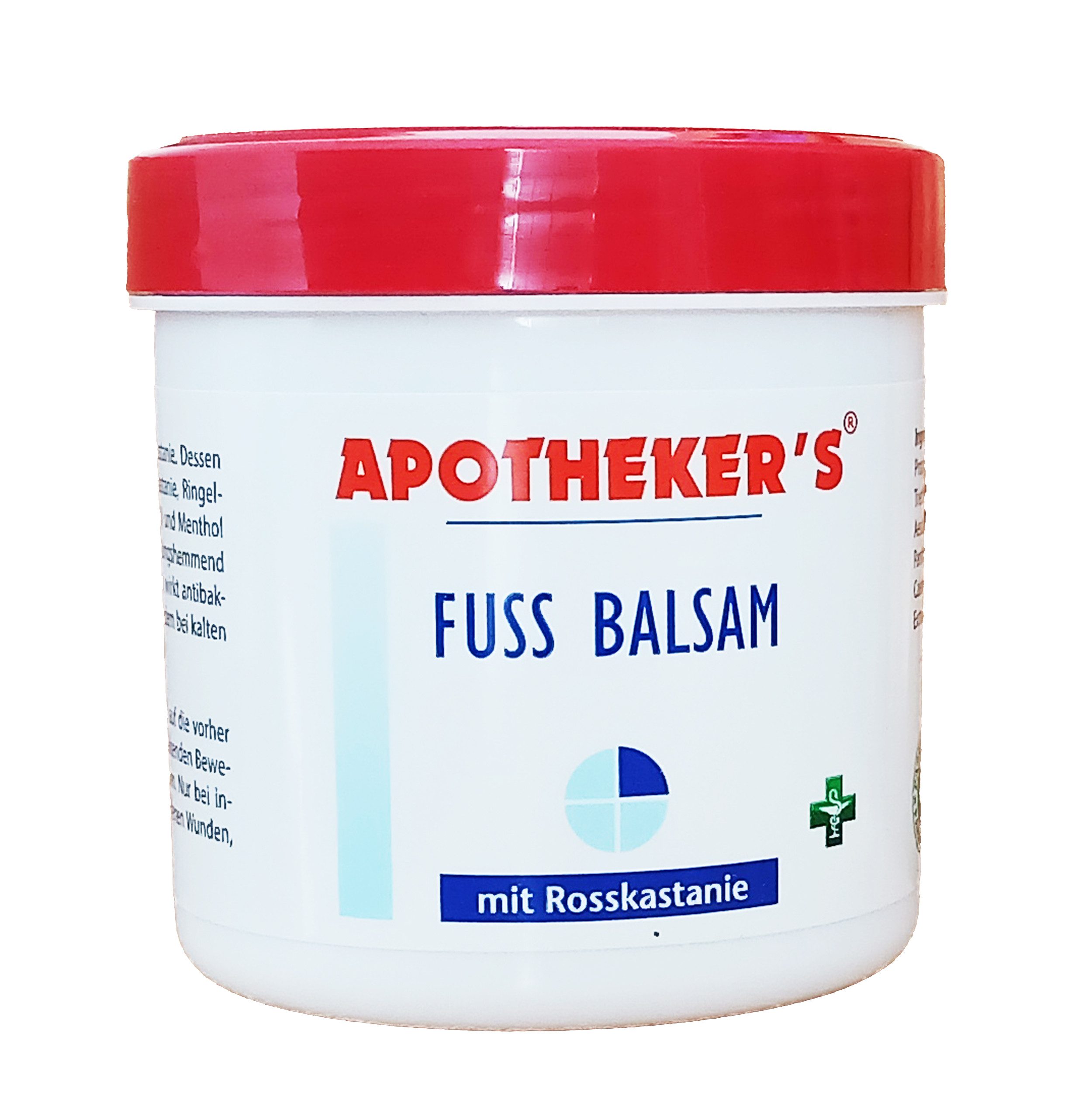 APOTHEKER'S Fußcreme FUSS BALSAM 250ml mit Rosskastanie Fußcreme Fußbalsam Fußpflege 36, Fuß Massage Pflege Creme