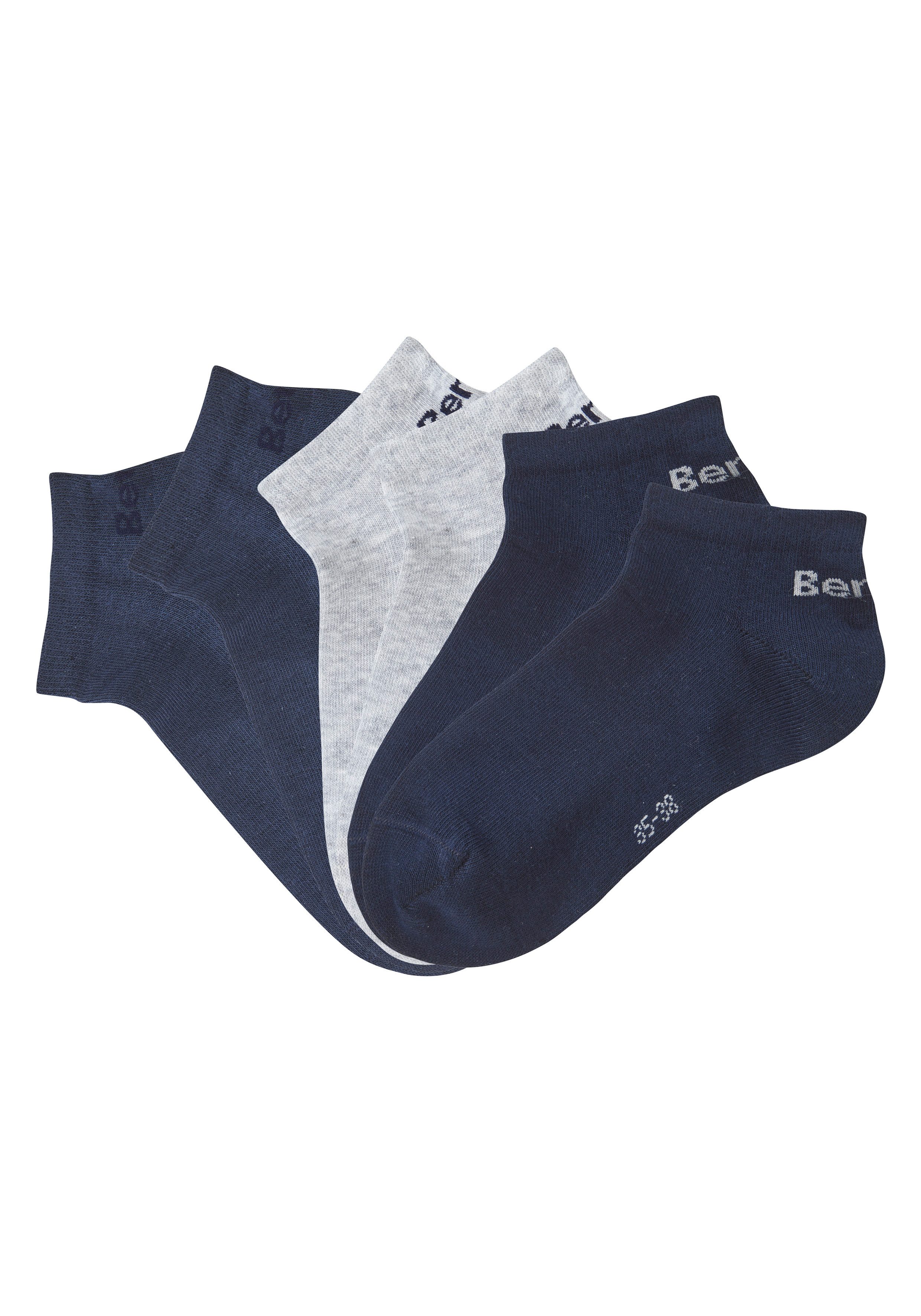 Bench. Sneakersocken für Damen und Herren in Baumwollmischung, für Sport und Freizeit (Packung, 6-Paar, Gr. 35-38 bis 43-46) mit klassischem Logoschriftzug, ohn – Bild 2 von 5
