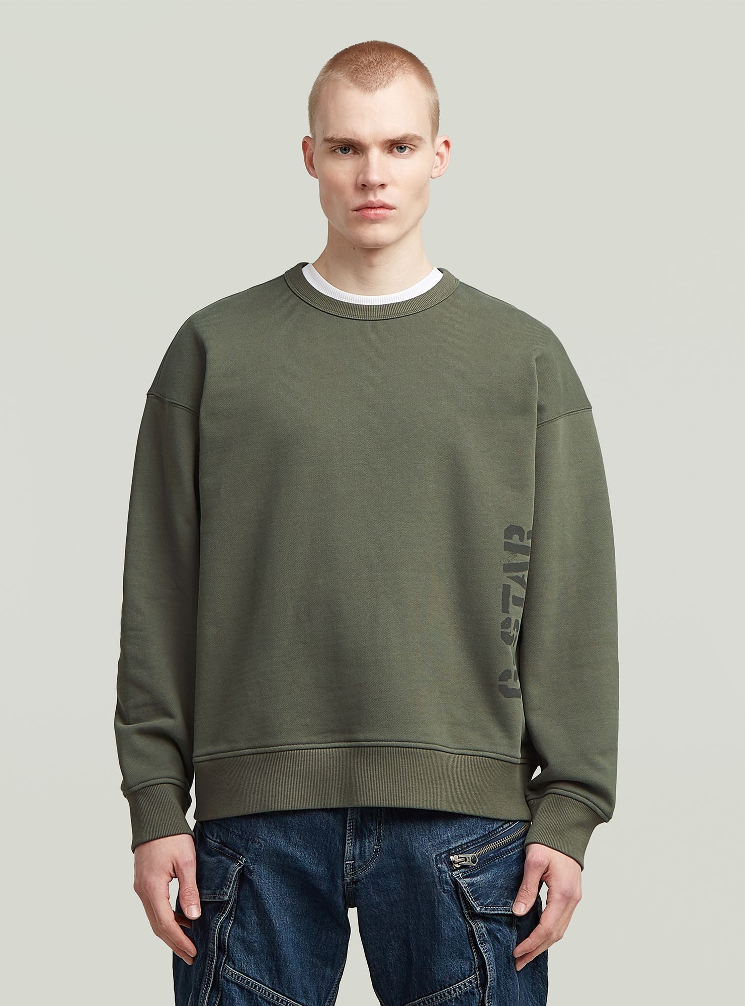Longpullover Sprayed 89 Loose Sweater