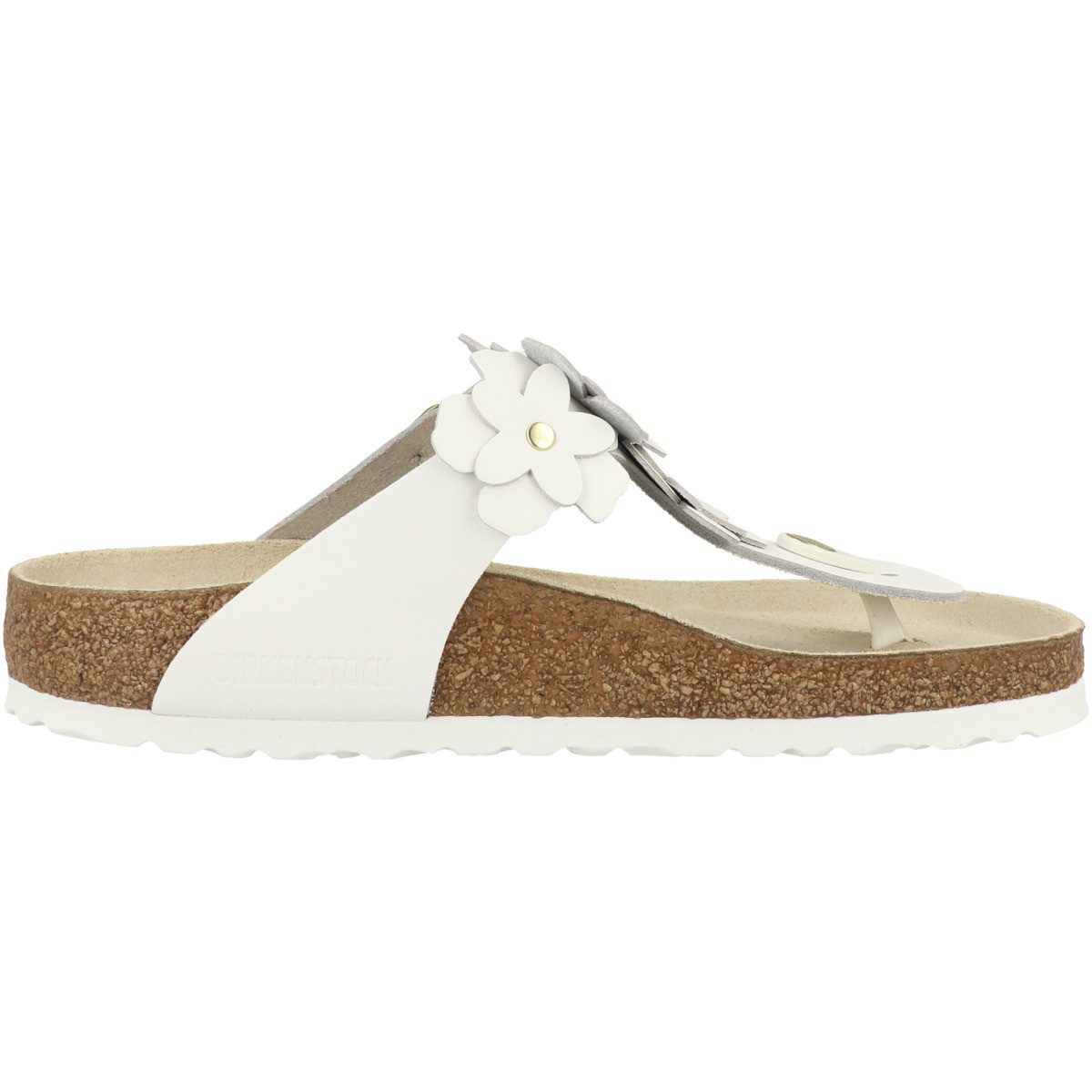 Birkenstock Gizeh Flowers Naturleder normal Damen Zehentrenner Sandalen, Sandaletten, Sommerschuhe, Badeschuhe, Zehentrenner