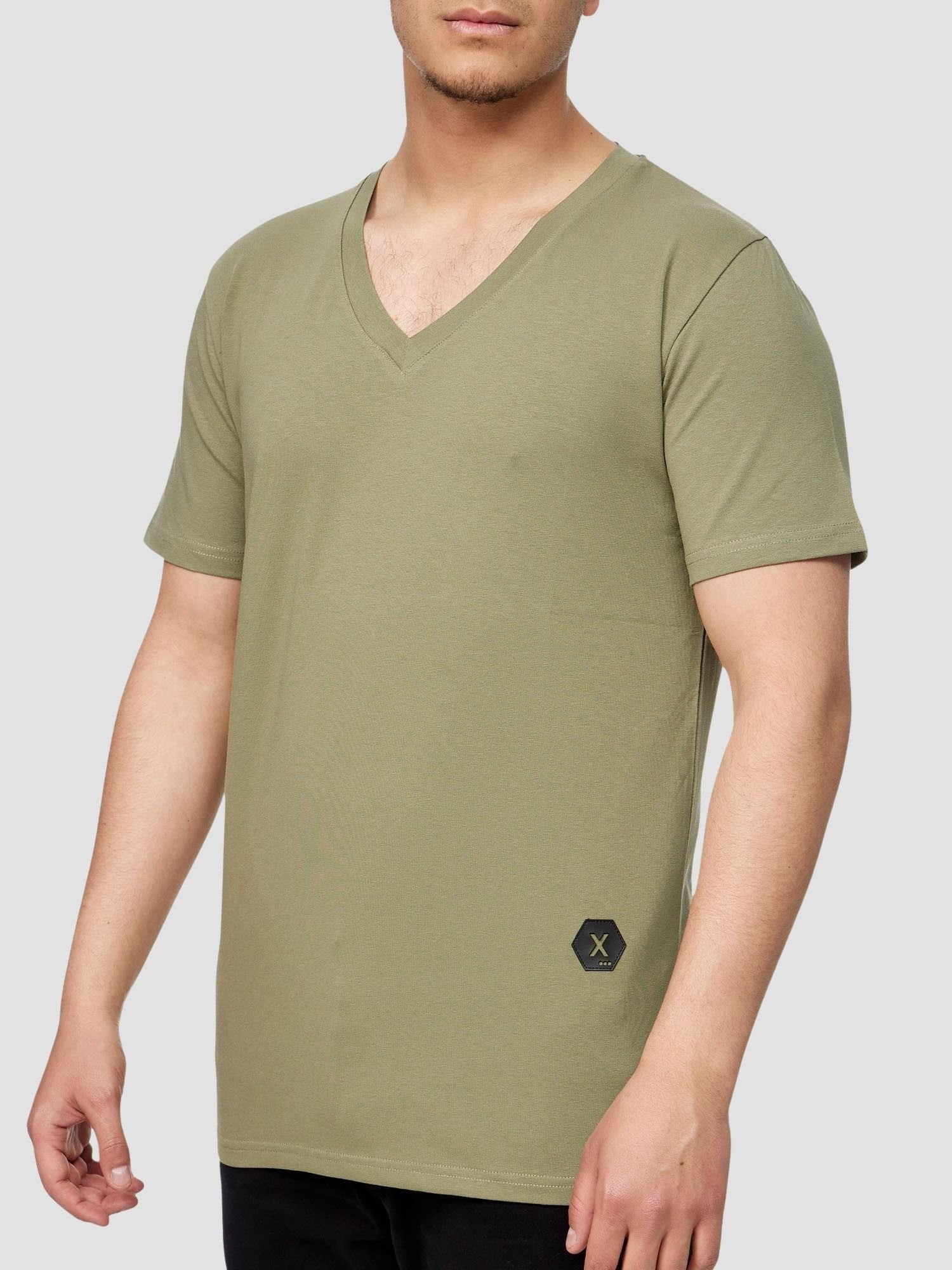 John Kayna T-Shirt John Kayna T Shirt Herren Tshirt Tee T-Shirt für Männer Polo Poloshirt (Shirt Polo Kurzarmshirt Tee, 1-tlg) Fitness Freizeit Casual Grün