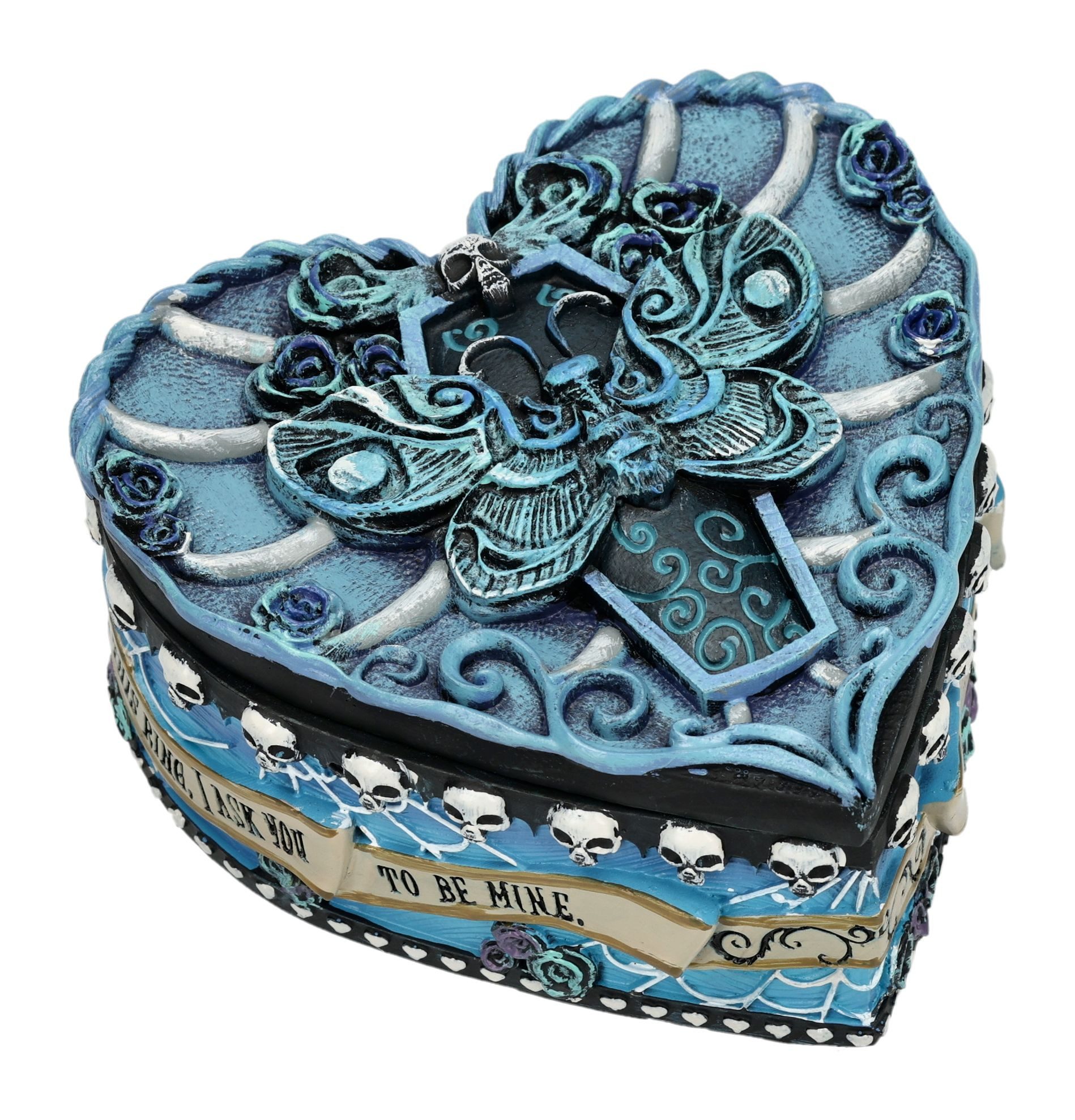 Figuren Shop GmbH Dekoobjekt Corpse Bride Schatulle – Herz Box Schmuckdose Gothic Figur 9 cm Deko