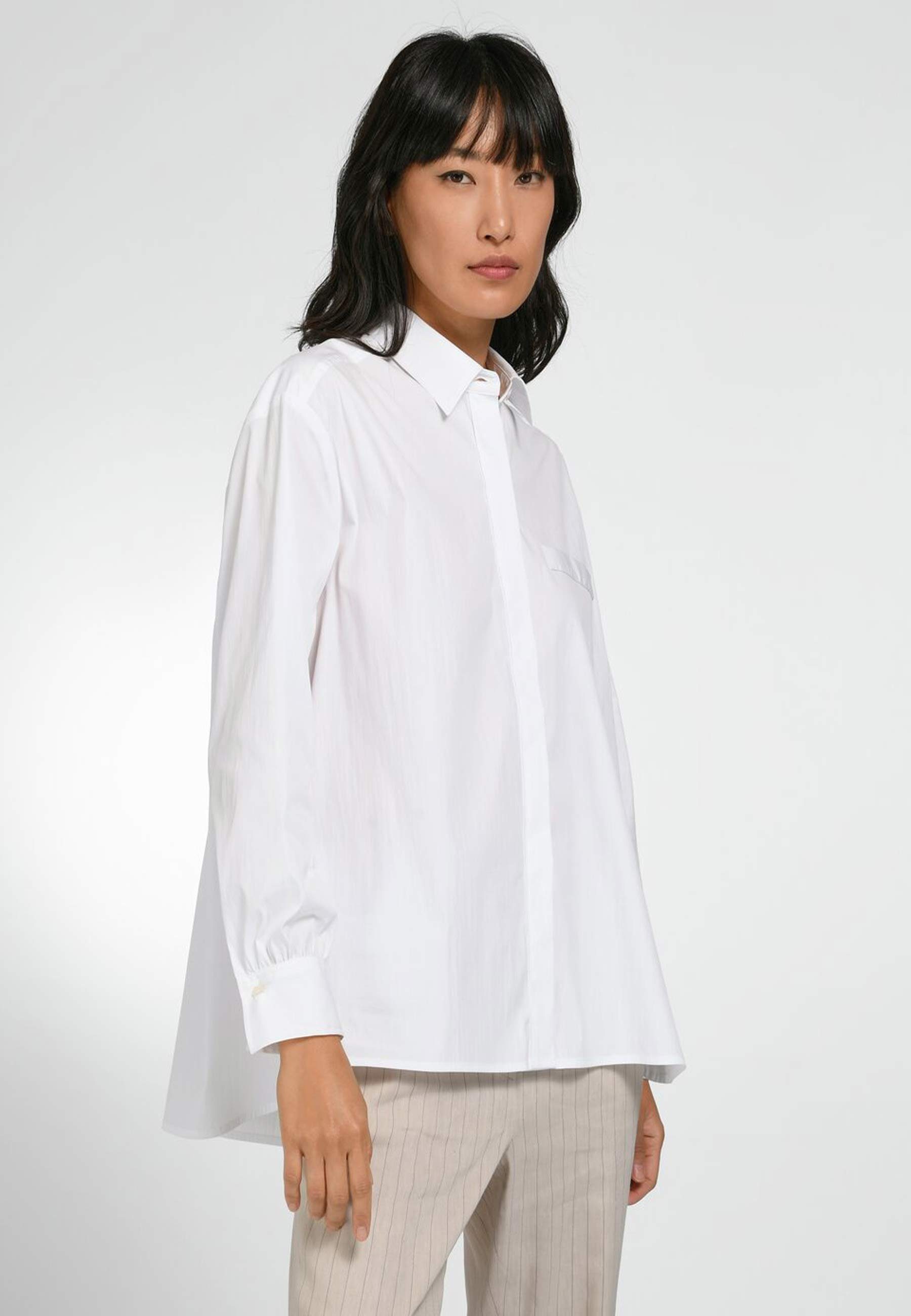 Design Cotton Klassische Basler Bluse modernem mit