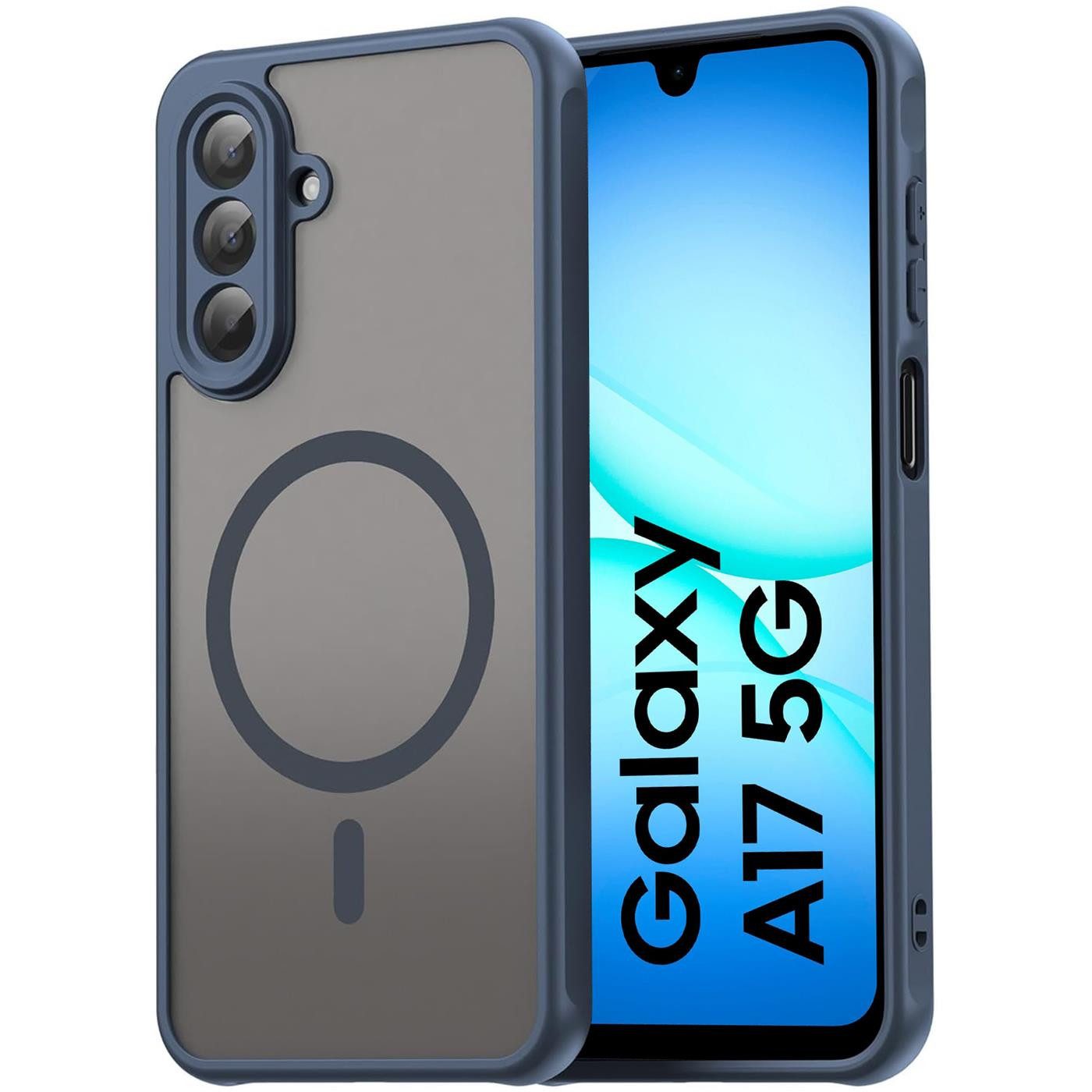 CoolGadget Handyhülle Magnet-Hülle für Samsung Galaxy A17 5G Schutzhülle magnetisch 6,7 Zoll, Hülle Matt Stoßfest kompatibel mit QI-Laden Zubehör Kameraschutz Case