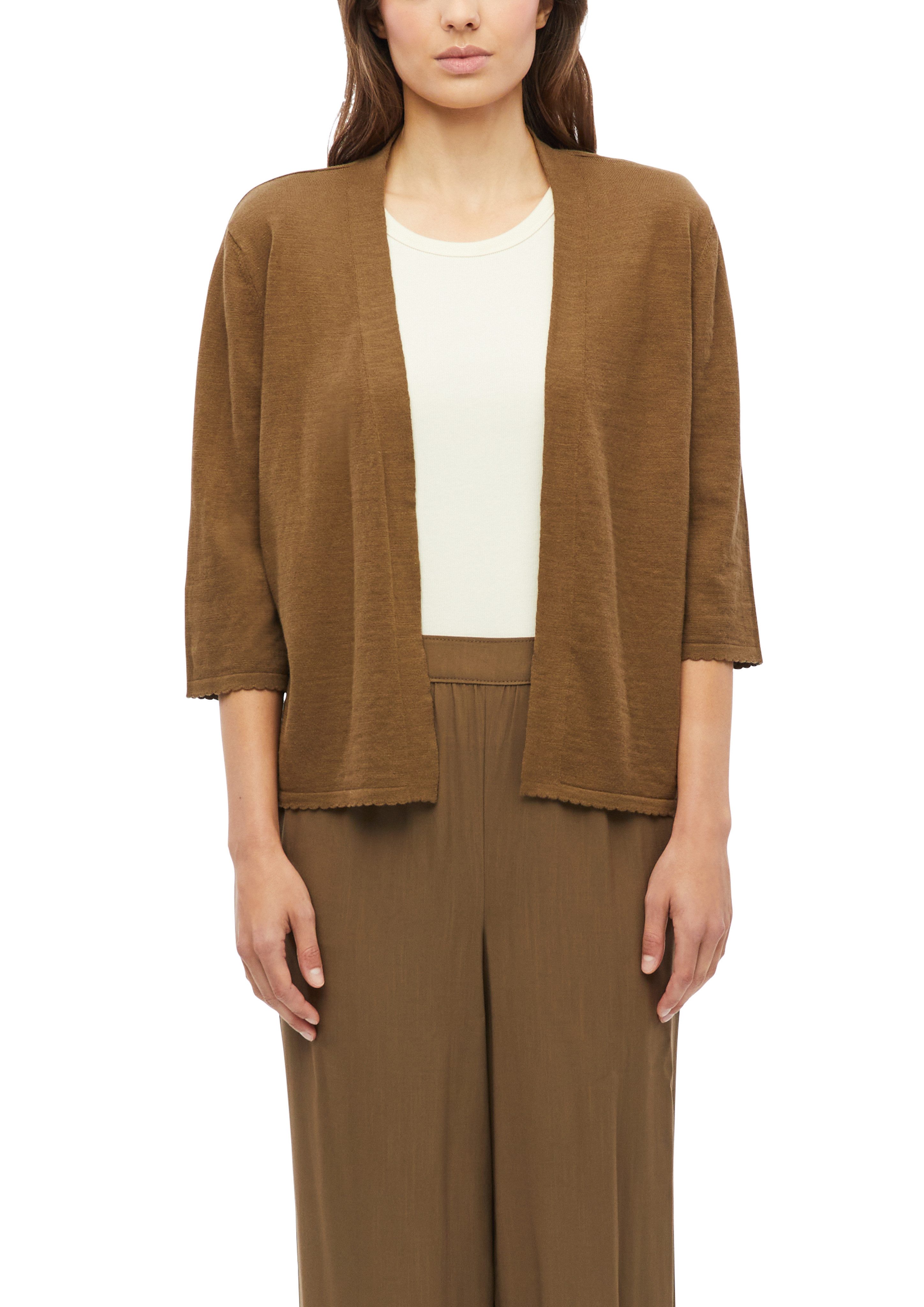 s.Oliver Cardigan 3/4-Arm Sommer-Strickjacke ohne Verschluss