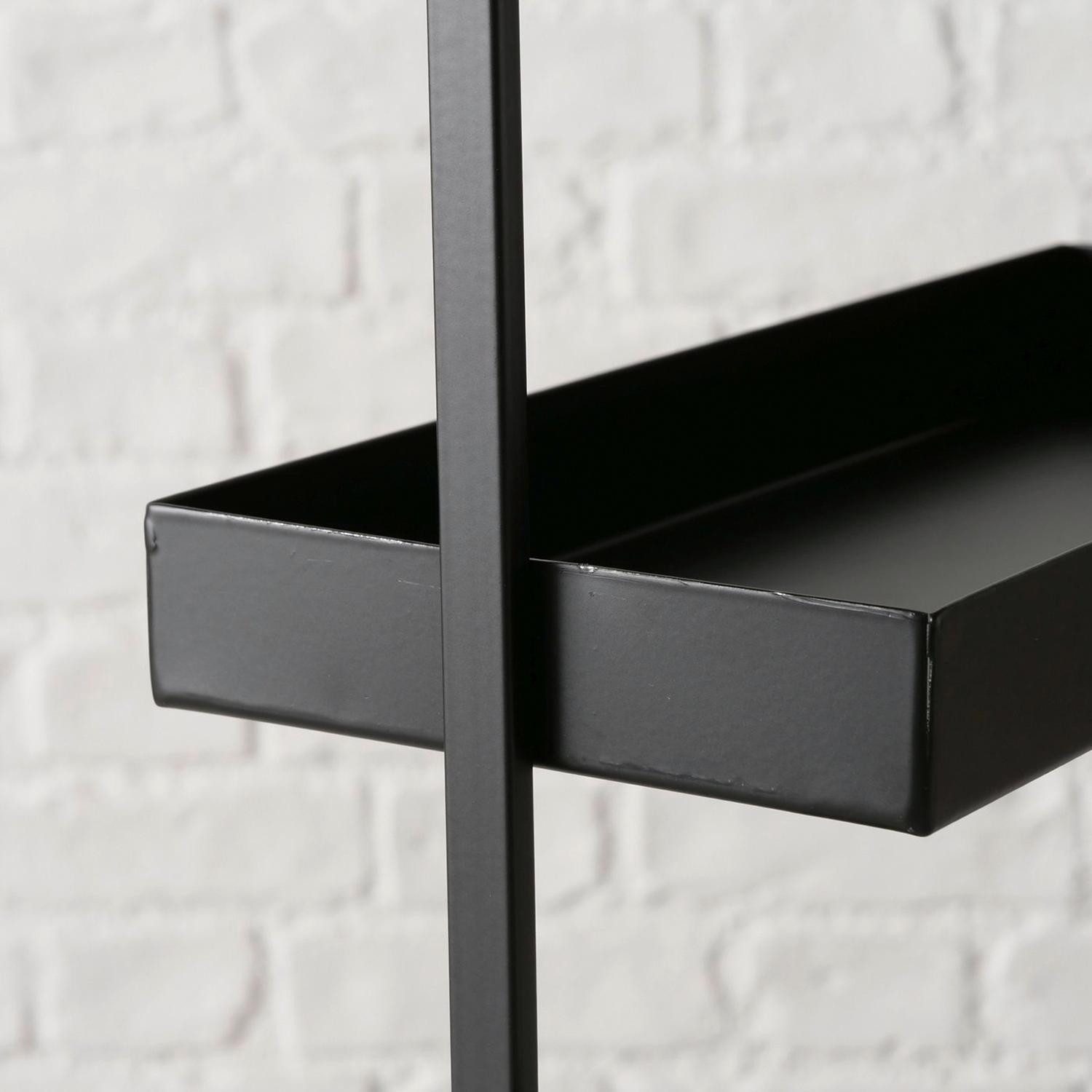 BOLTZE GRUPPE GmbH Etagere JAGO, H 38,5 cm, Schwarz, pulverbeschichtet, Eisen, (1-tlg), mit 2 Etagen und Tragegriff