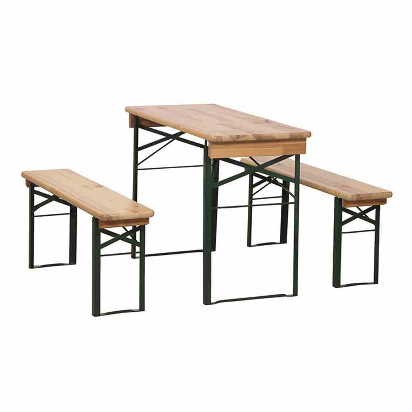 Fun Star Bierzeltgarnitur Festzeltgarnitur 110 cm ohne Rückenlehne 3-teilig, Tisch 50 cm Breite