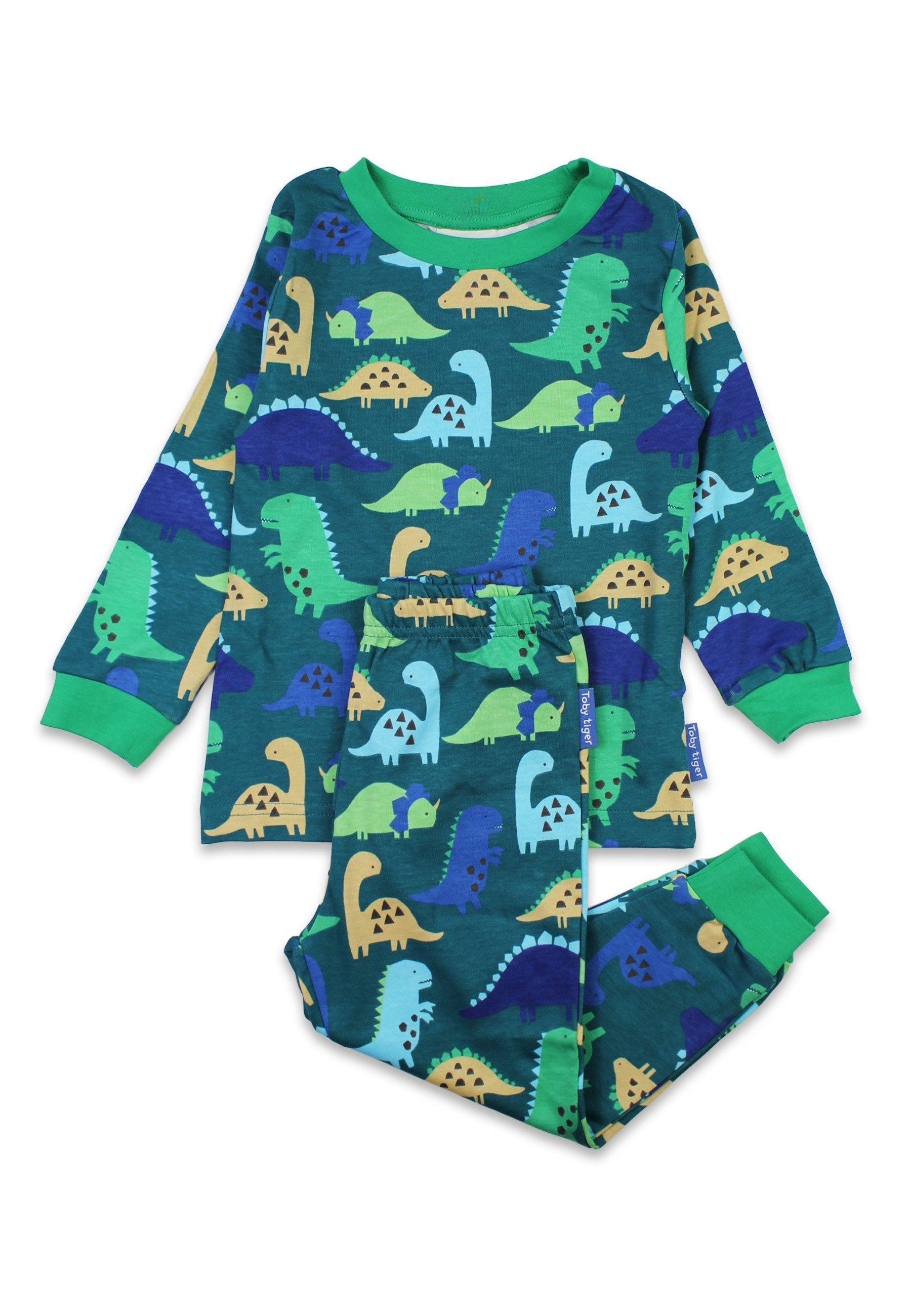 Toby Tiger Schlafanzug Schlafanzug mit Dinosaurier Print
