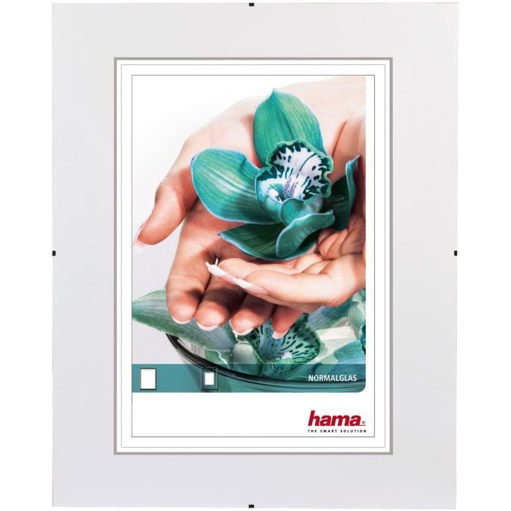 Hama 29,7 cm, Bilderhalter, Transparent Glas, x Fotorahmen, 42 Clip-Fix, A3, Bilderrahmen