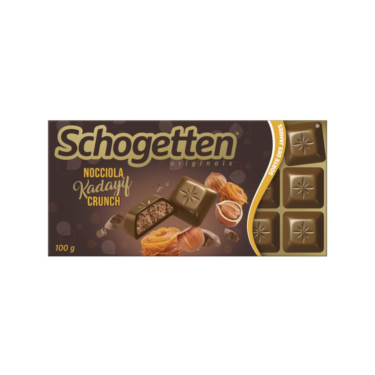 Schogetten Schokolade, Trumpf Schogetten Nocciola Kadayif Crunch Vollmilchschokolade 100g