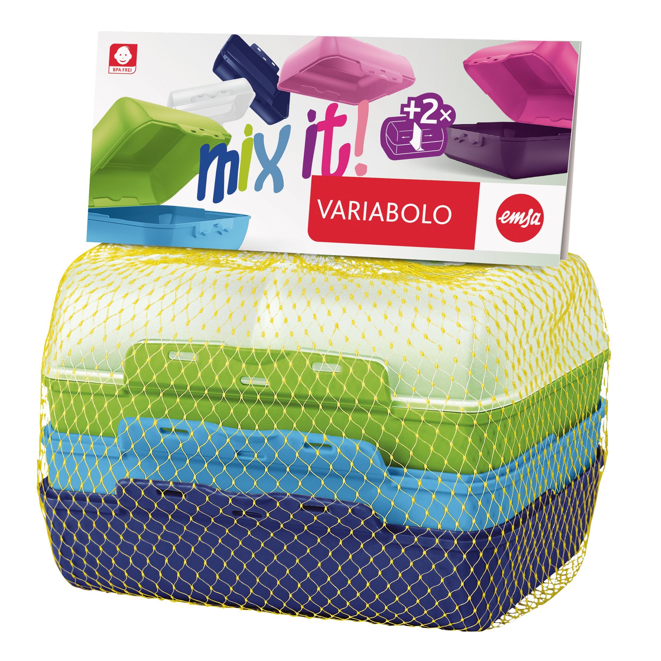 Emsa Lunchbox VARIABOLO Brotdose, 4-teilig, BOYS