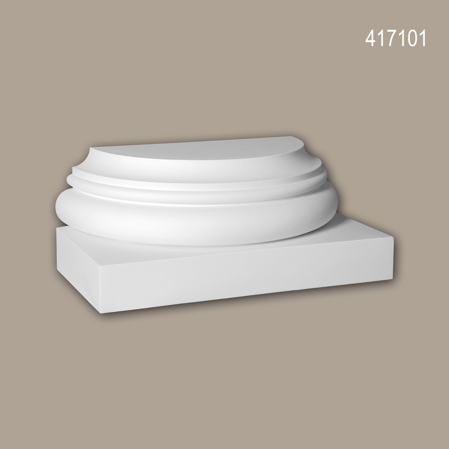 Profhome St., Fassadenstuck, Säule, weiß, Sockel, Außenstuck), Wanddekoobjekt Fassadendekoration, Toskanisch (Halbsäulen Zierelement, Stil: vorgrundiert, für 417101 1