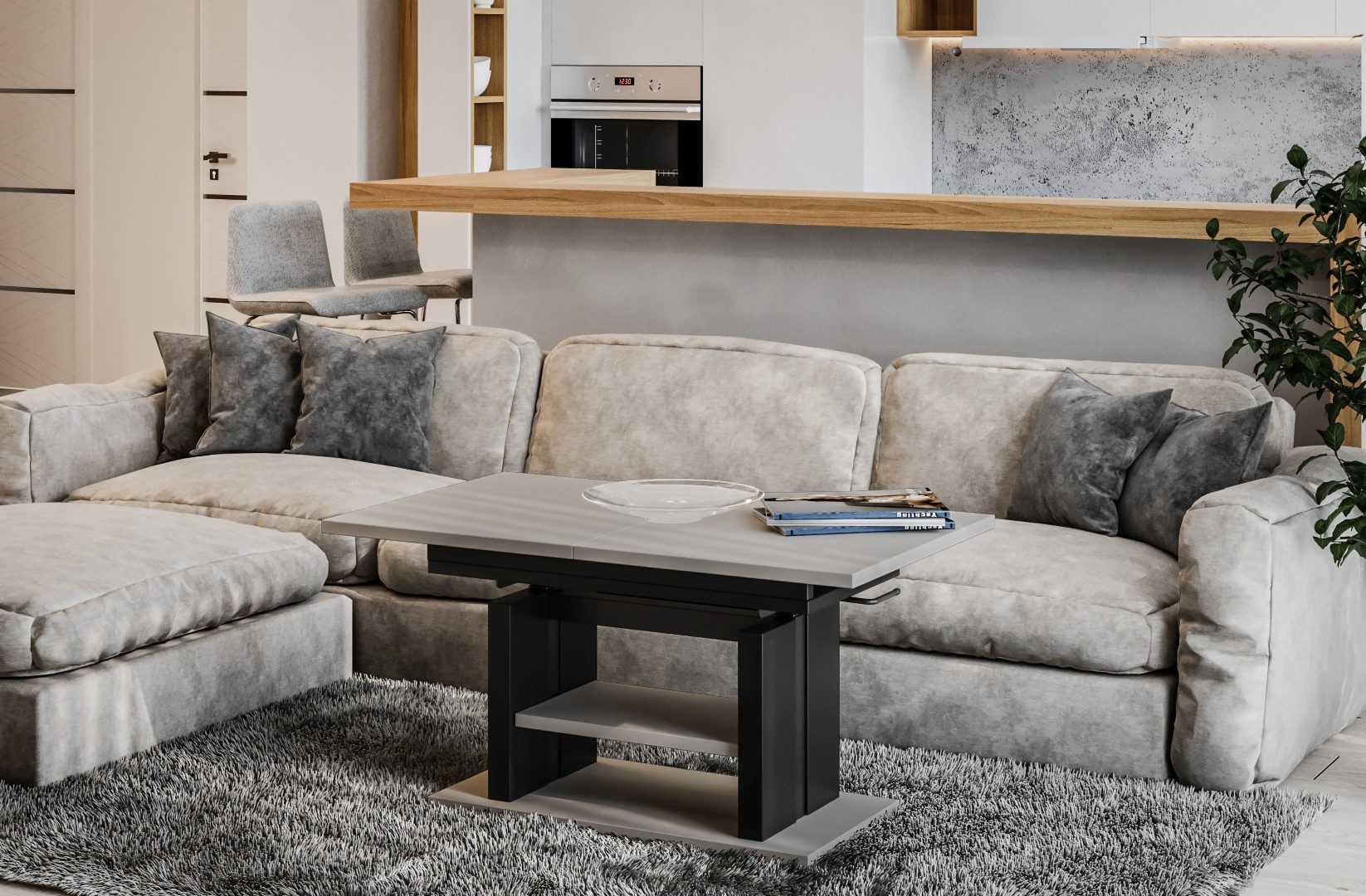 Endo-Moebel Couchtisch Dior 110cm - 170cm ausziehbar und höhenverstellbar D günstig online kaufen