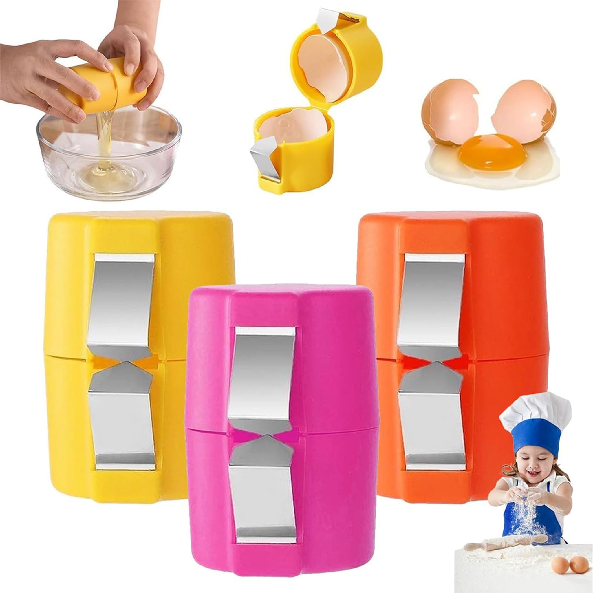 FELIXLEO Eierköpfer 3pack Eierschalenöffner Eieröffner Eierschäler Eiertrenner Werkzeug, (3-tlg)