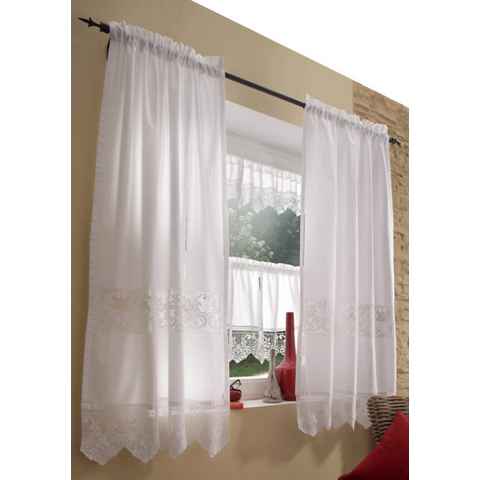 Gardine Dachstein, HOSSNER - ART OF HOME DECO, Stangendurchzug (2 St), halbtransparent, HxB: 150x90