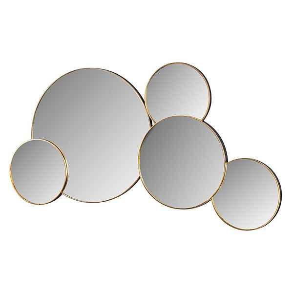Levandeo® Wandspiegel, Spiegel 62x37cm Gold Metall Deko Wandspiegel Flurspiegel Wanddeko