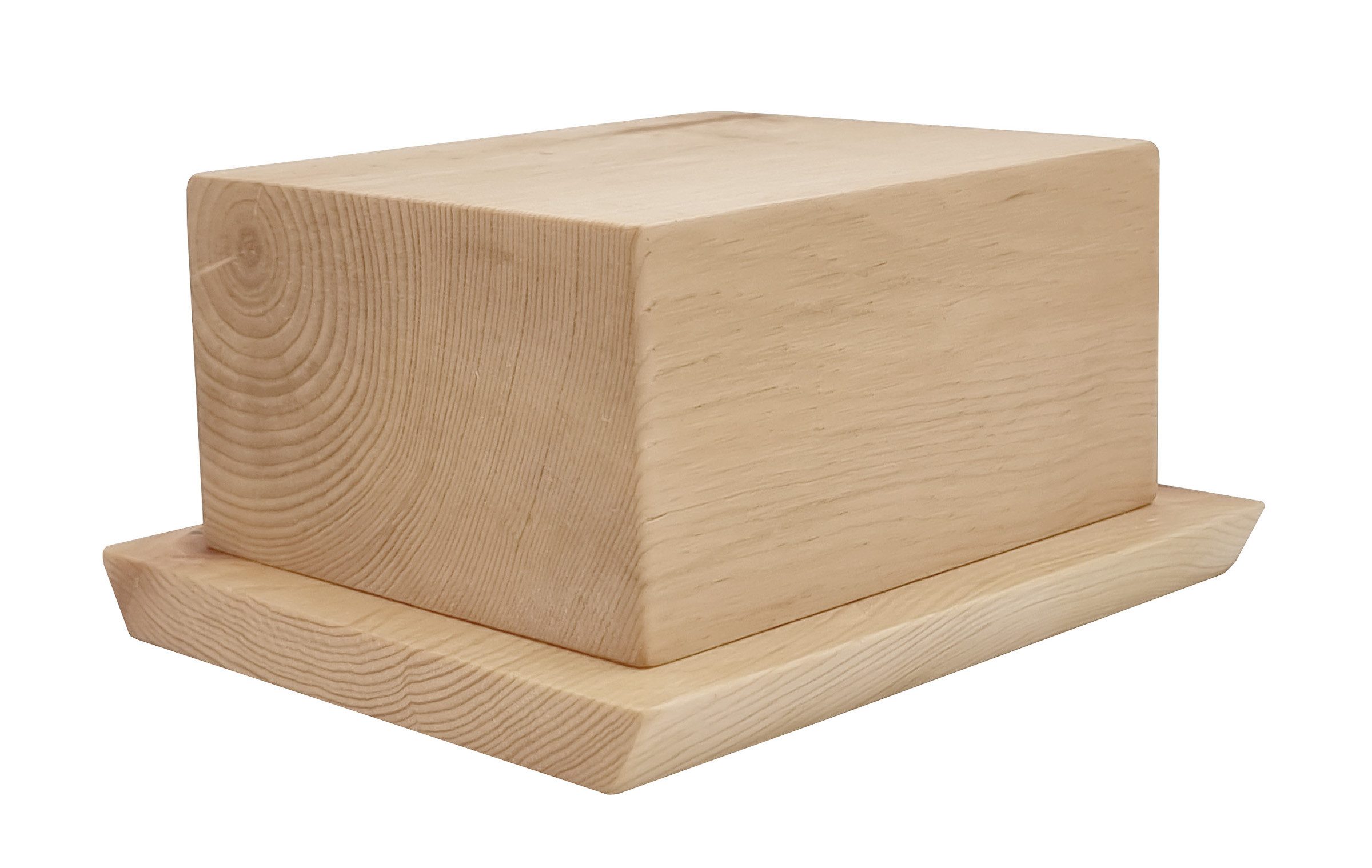 ERST-HOLZ Dekoteller Butterdose Holzbutterdose aus Zirbenholz günstig online kaufen
