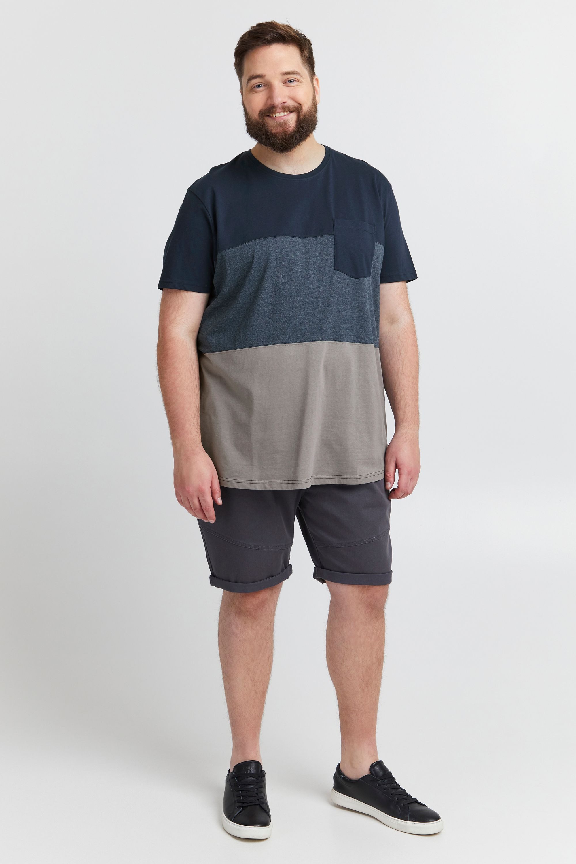 !Solid T-Shirt SDMingo Big & Tall Modisches Oberteil in großen Größen