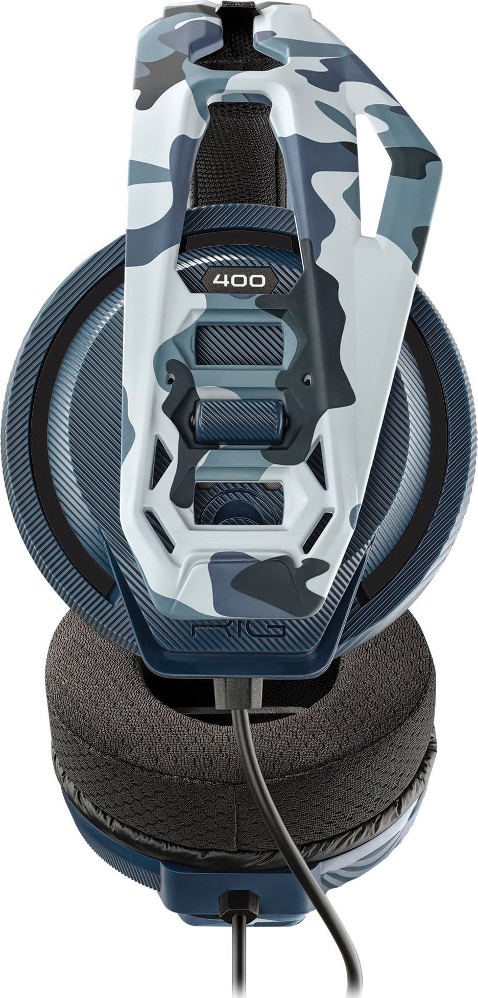 RIG Stereo-Gaming-Headset, Ear, (Mikrofon PS4 blau, abnehmbar, Gaming-Headset kabelgebunden 3,5mm 400HS nacon PC, Over /5) Klinke,