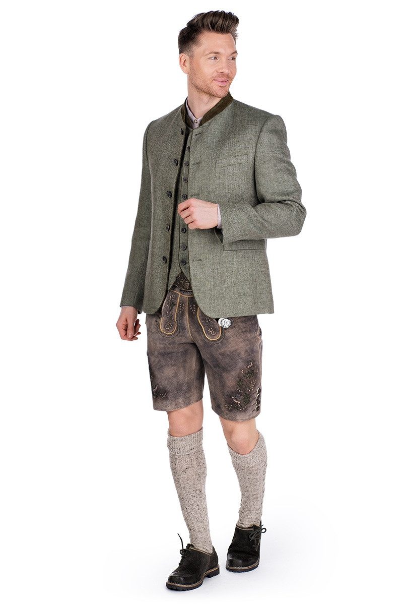 Hammerschmid Trachtenjanker Janker - CARLO - trachtengrün/beige