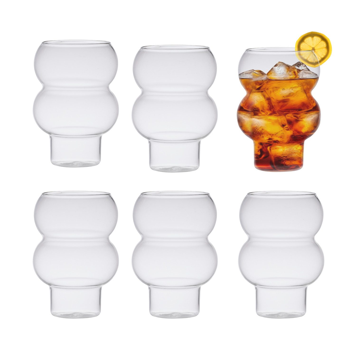 Glas Two Bubble Cocktail- 535ml - Heißgetränke Kaffeeglas