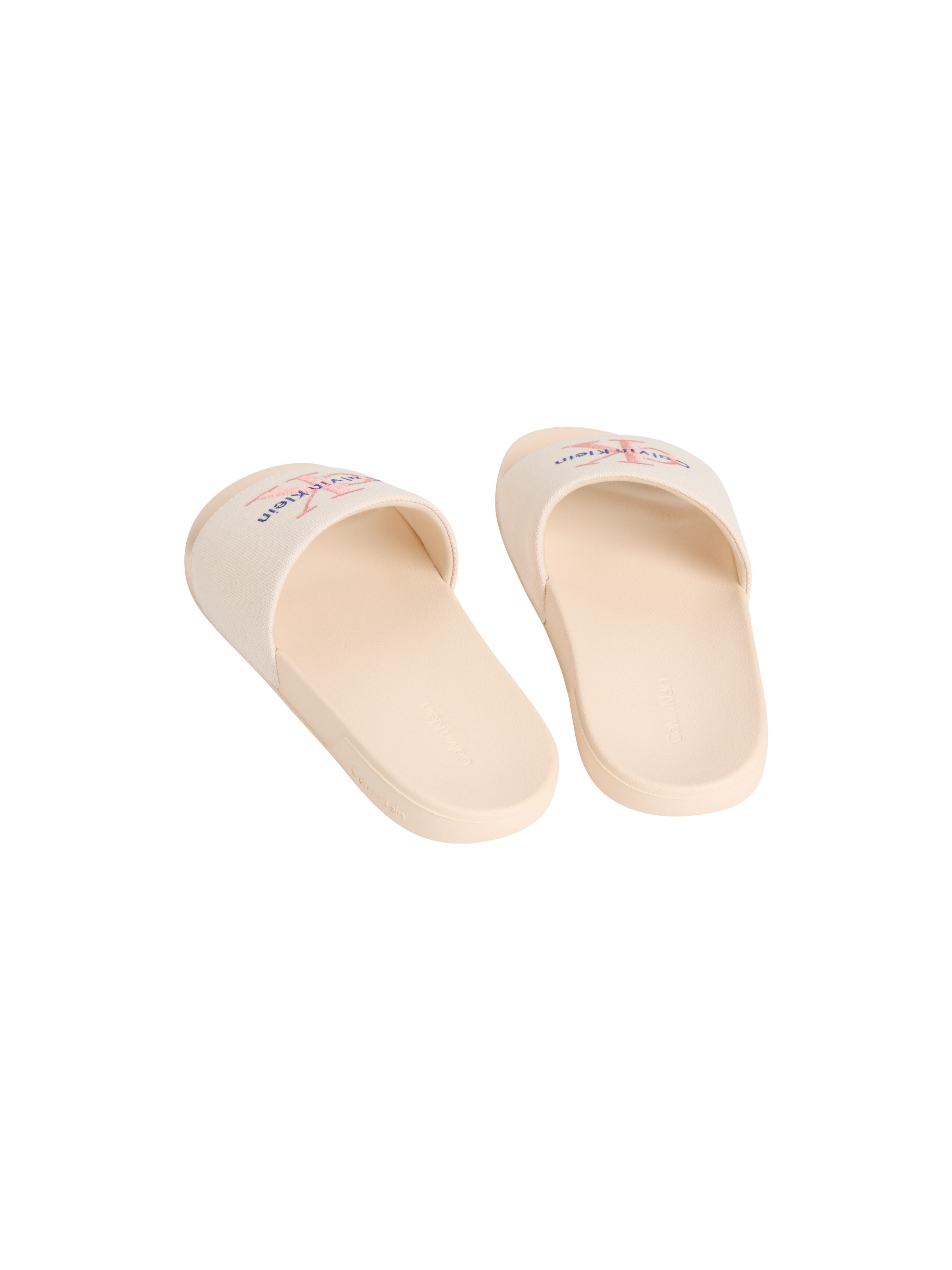 Calvin Klein ESS SLIDE CV WN Pantolette Sommerschuh, Poolslides, Pantolette, Strandschuh mit Logoschriftzug
