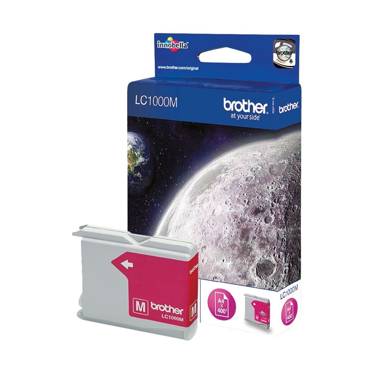 Brother LC-1000M Tintenpatrone (1-tlg., Original Druckerpatrone, magenta)