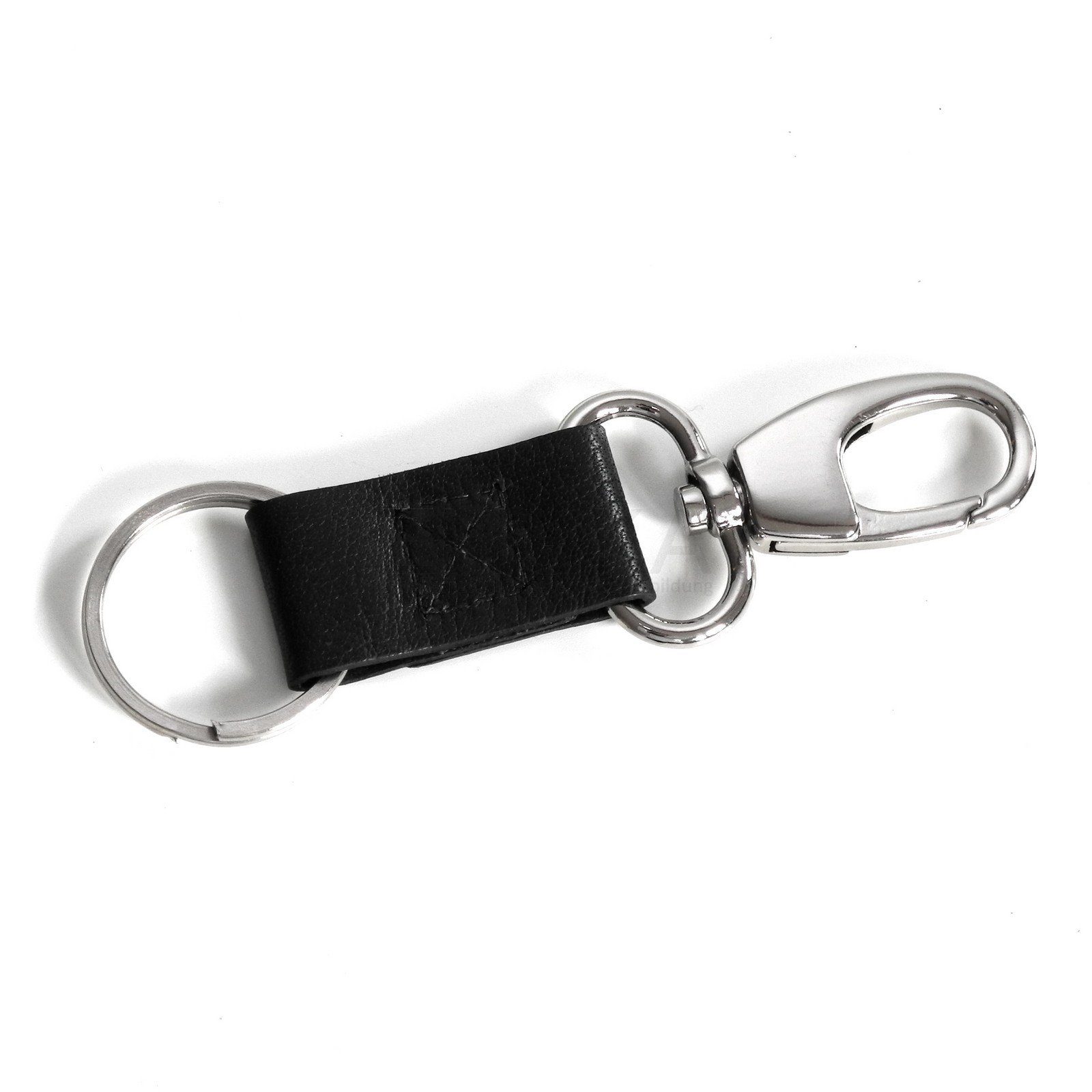 Schlüsselringe BRANCO - Auswahl Schwarz Schlüsselkarabiner Schlüsseltasche Leder Branco