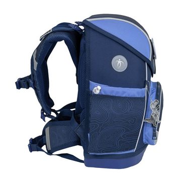 Belmil Rucksack Rucksack Compact Plus Premium Schulranzen Set 5-t. Topographic Tasche