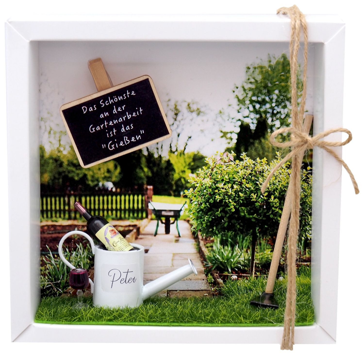 Geschenkbox Geldgeschenk Verpackung Personalisiert Garten Wein Gartenzubehör