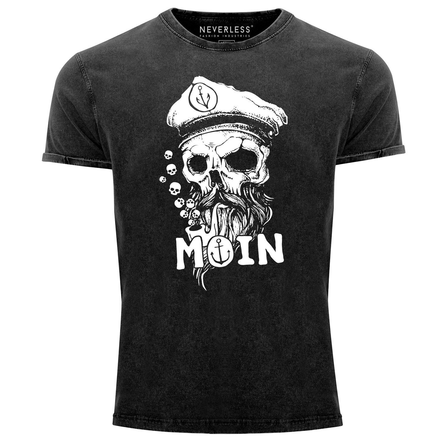 Neverless Print-Shirt Herren Vintage Shirt Moin günstig online kaufen
