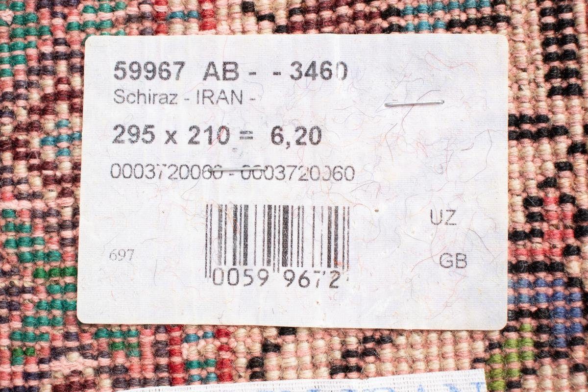 Orientteppich Shiraz 211x296 Handgeknüpfter Orientteppich Trading, / Höhe: rechteckig, 10 Perserteppich, mm Nain