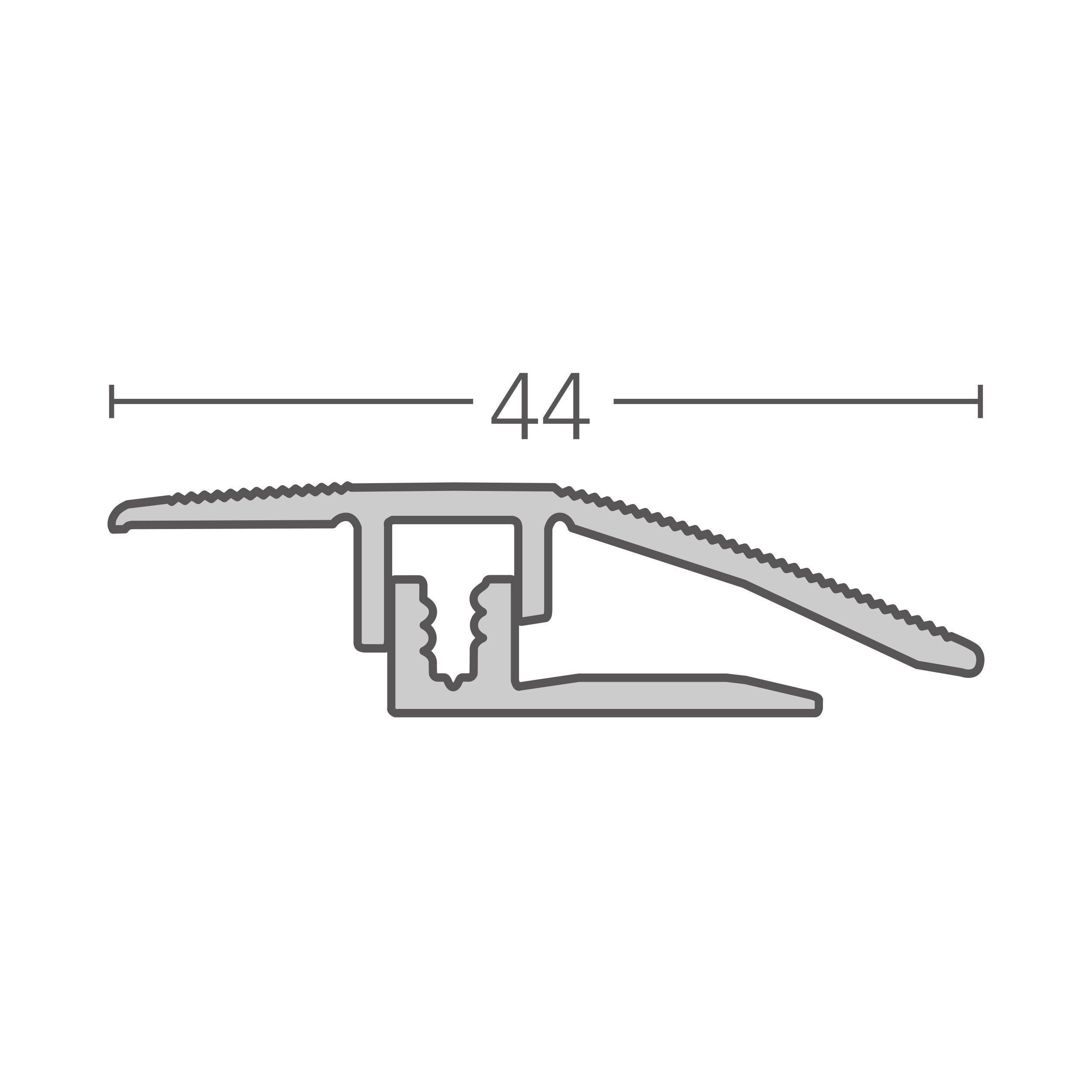 PARADOR Anpassprofil Aluminium eloxiert Silber (Aluminium eloxiert, 1-St., Für Produkte von 4 bis 9 mm), Für einen optimalen Höhenausgleich