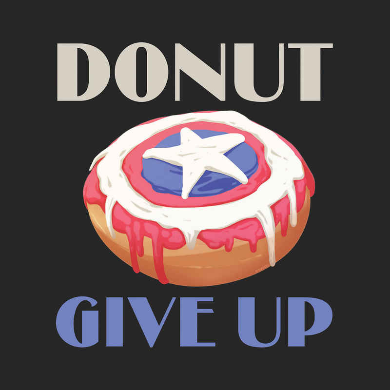 Komar Leinwandbild Keilrahmenbild - Donut give up - Größe 30 x 30 cm, Disney (1 St)