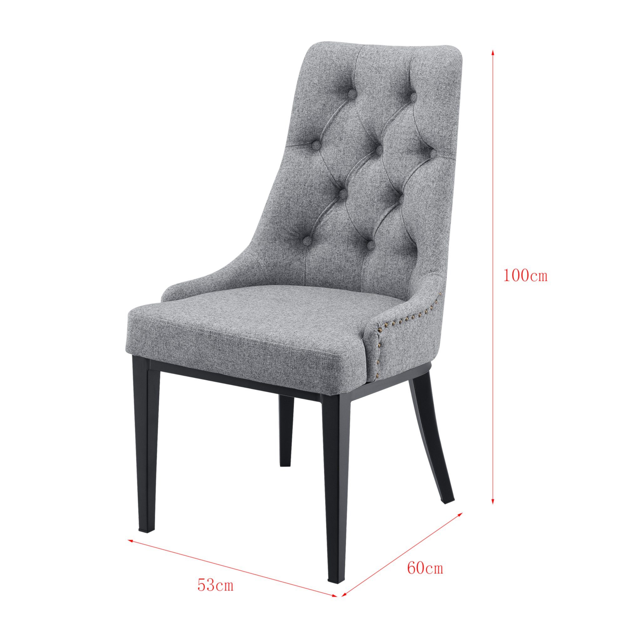 en.casa Esszimmerstuhl, Esszimmerstuhl »Chester« Hellgrau günstig online kaufen