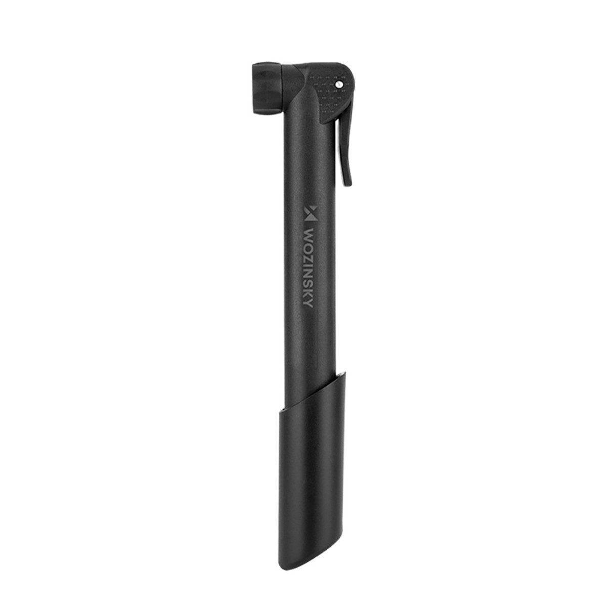 Wozinsky Fahrradpumpe WPR-01, Handpumpe 5,5 bar 80 psi Presta Schrader kompakt mit Halterung