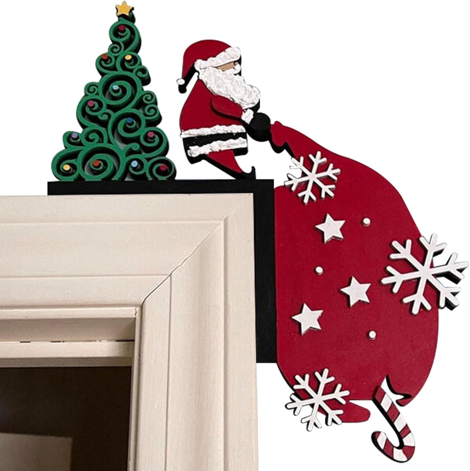 Kaket Weihnachtsmann Türrahmen Deko Weihnachten, Niedliche Weihnachtstürrah günstig online kaufen