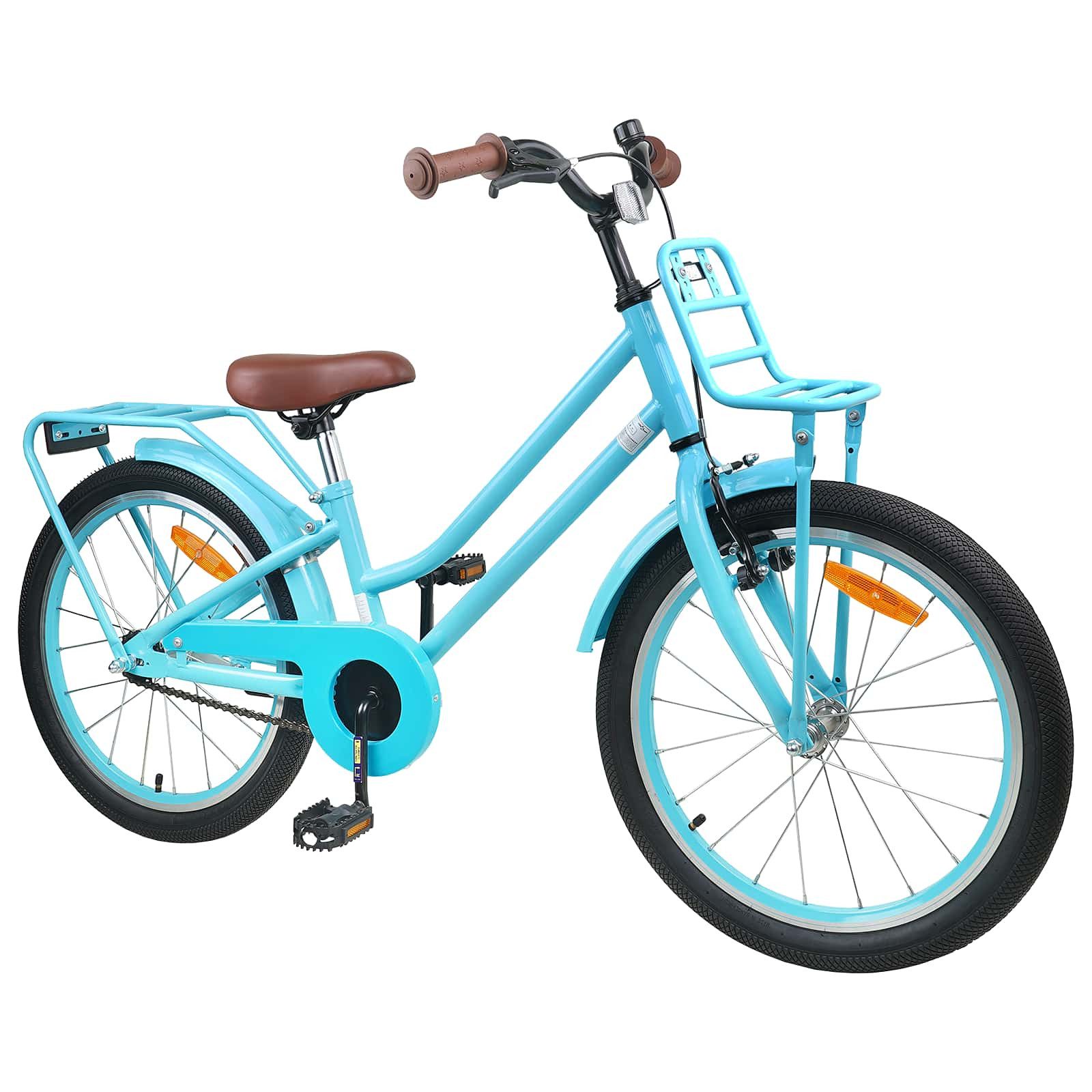 vidaXL Kinderfahrrad 146,5 x 54 x 86 cm Kinderfahrrad 22 Zoll für 7-12 Jahre alt Himmelblau