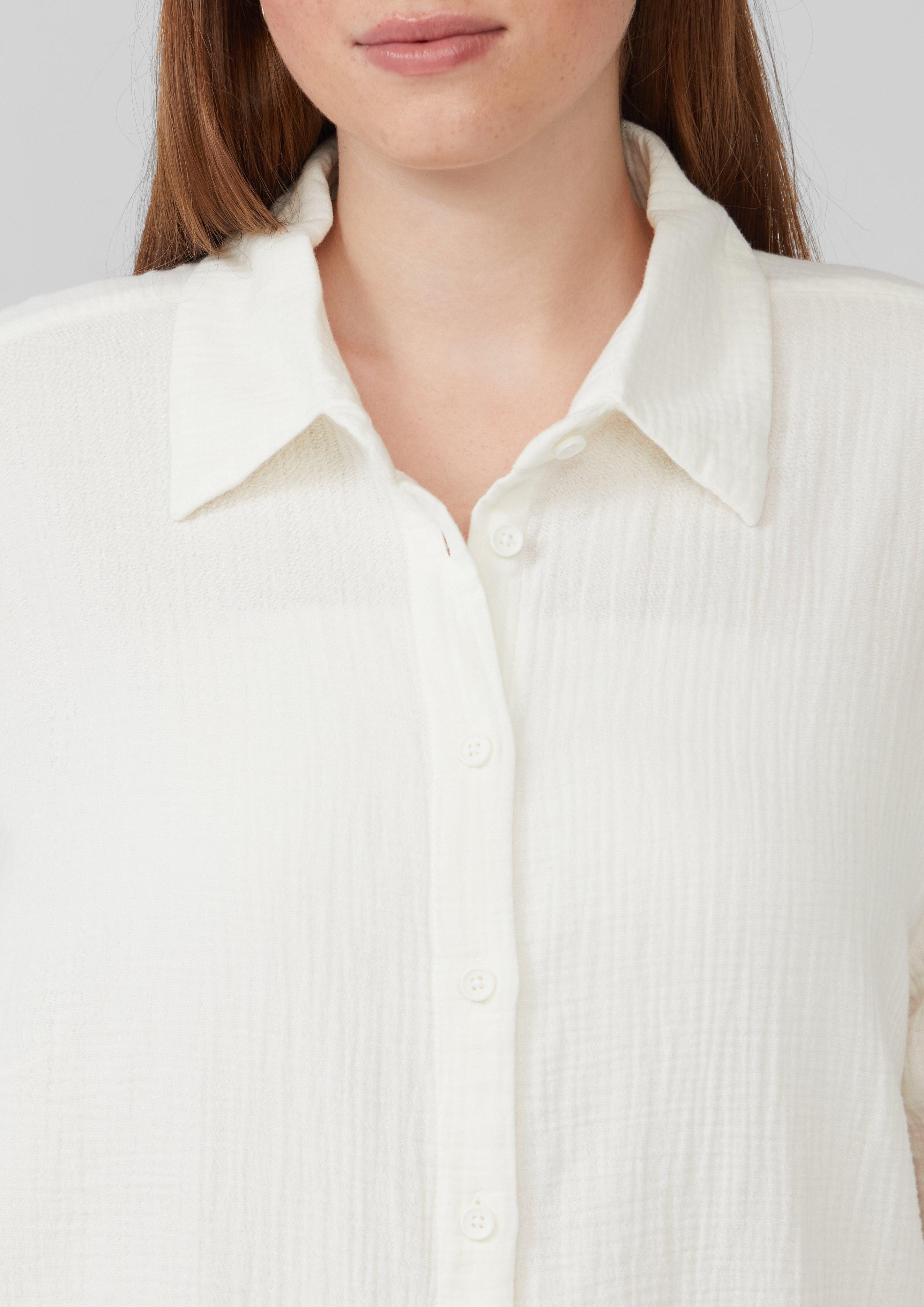 QS Langarmbluse Hemdbluse aus Musselin im günstig online kaufen